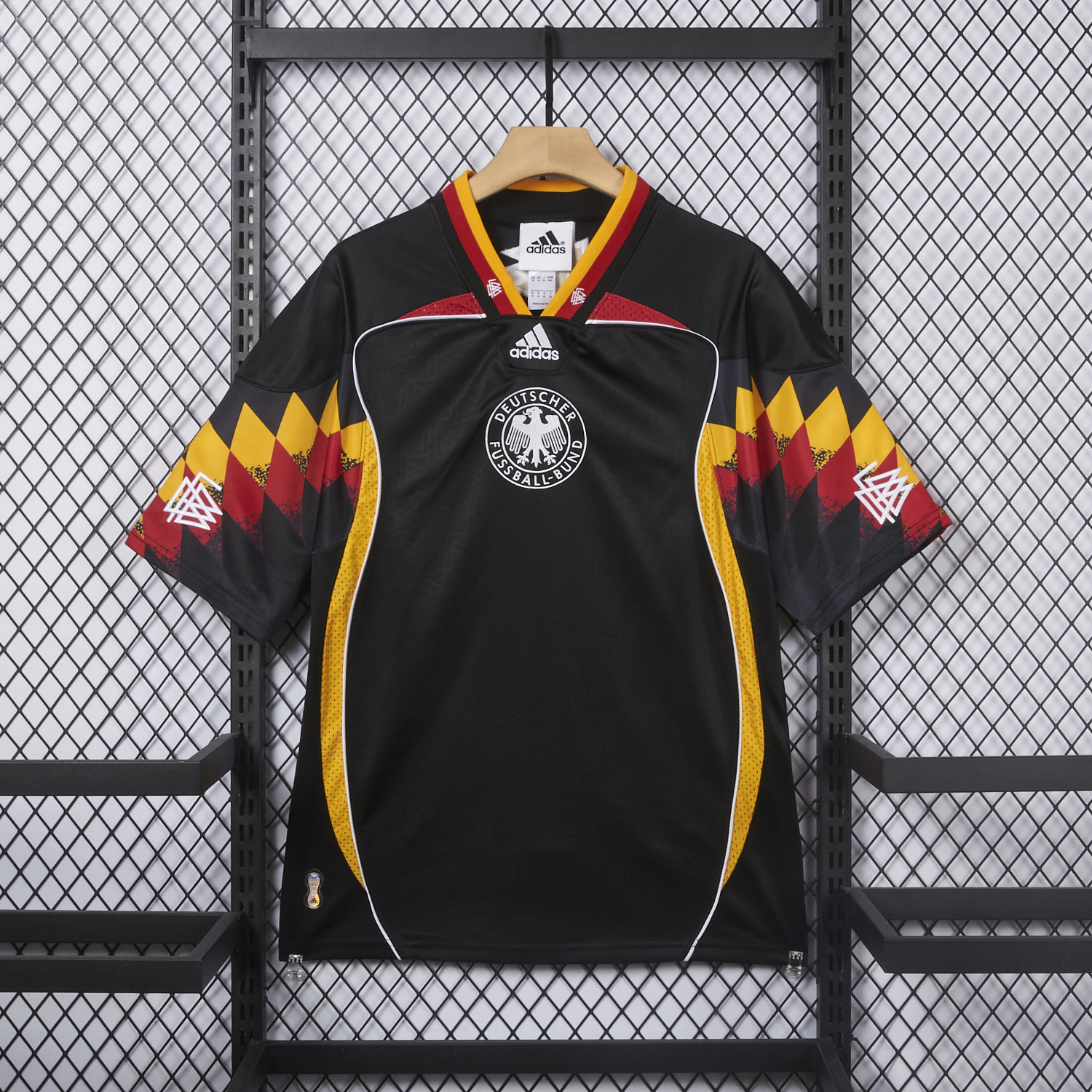 AlphaJersey-Germany 2026 Retro Style Black Jersey - Fans Version