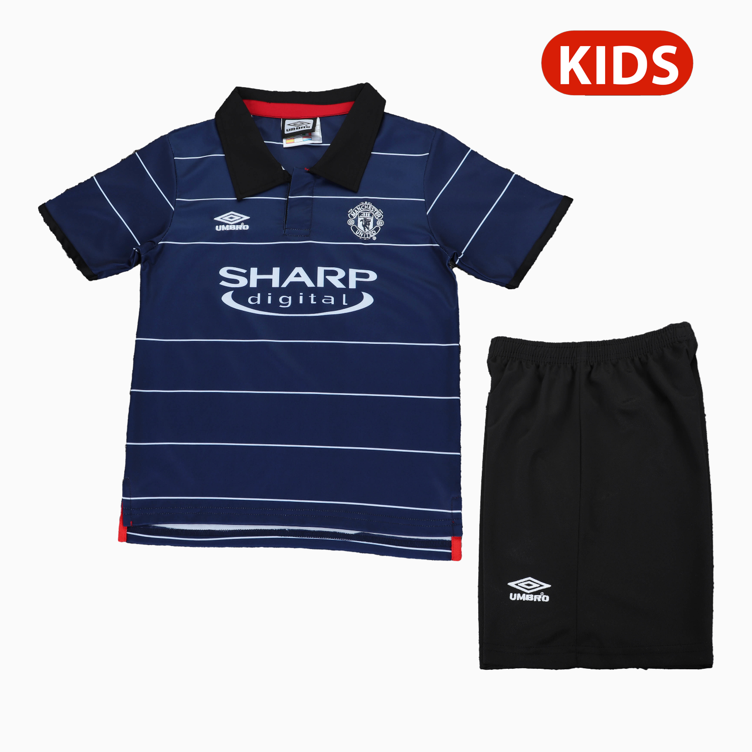 AlphaJersey-Retro Manchester United 1999-00 Away Kids Kit