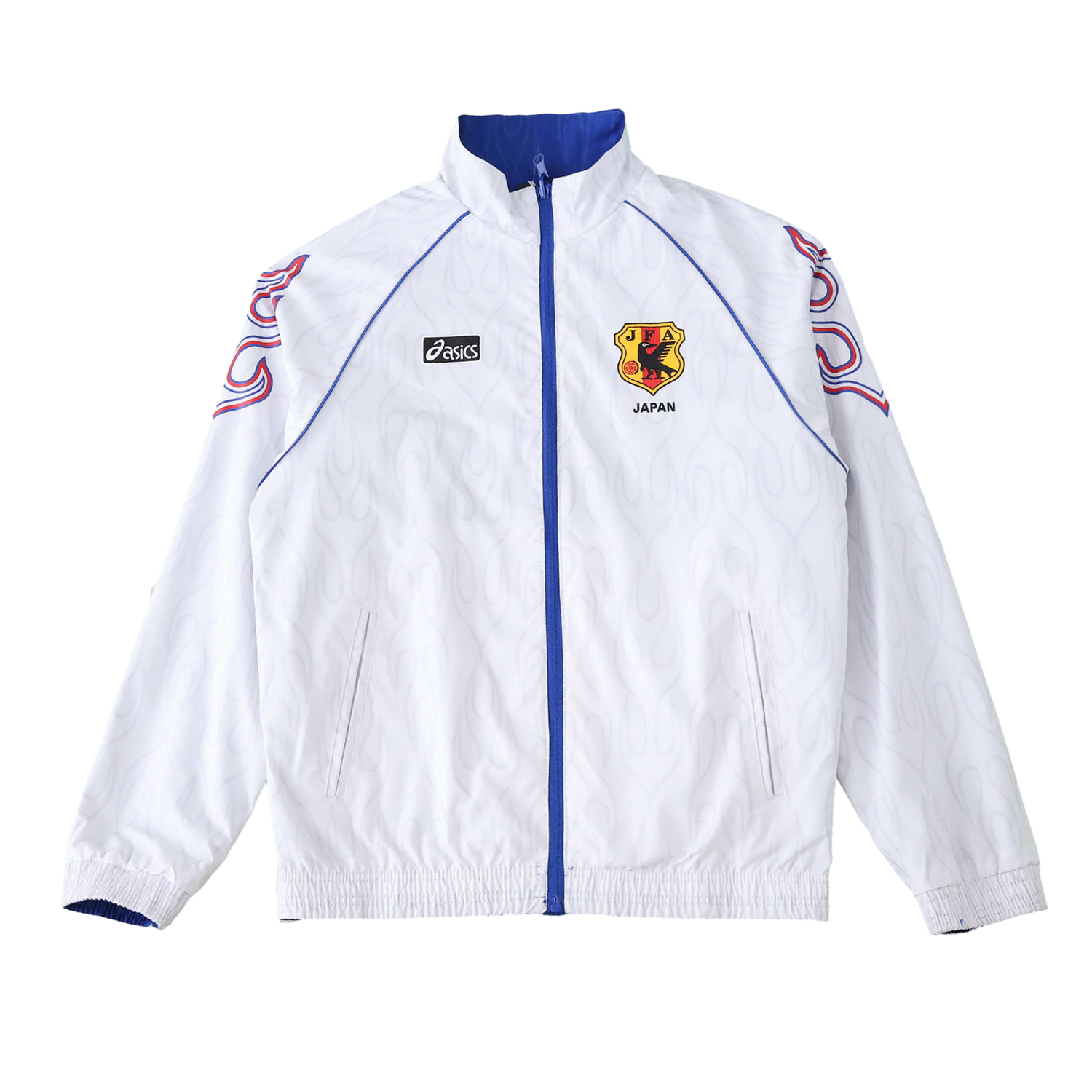 AlphaJersey-Retro Japan 1998 Throwback Double Sided Reversible Windbreaker - White & Blue