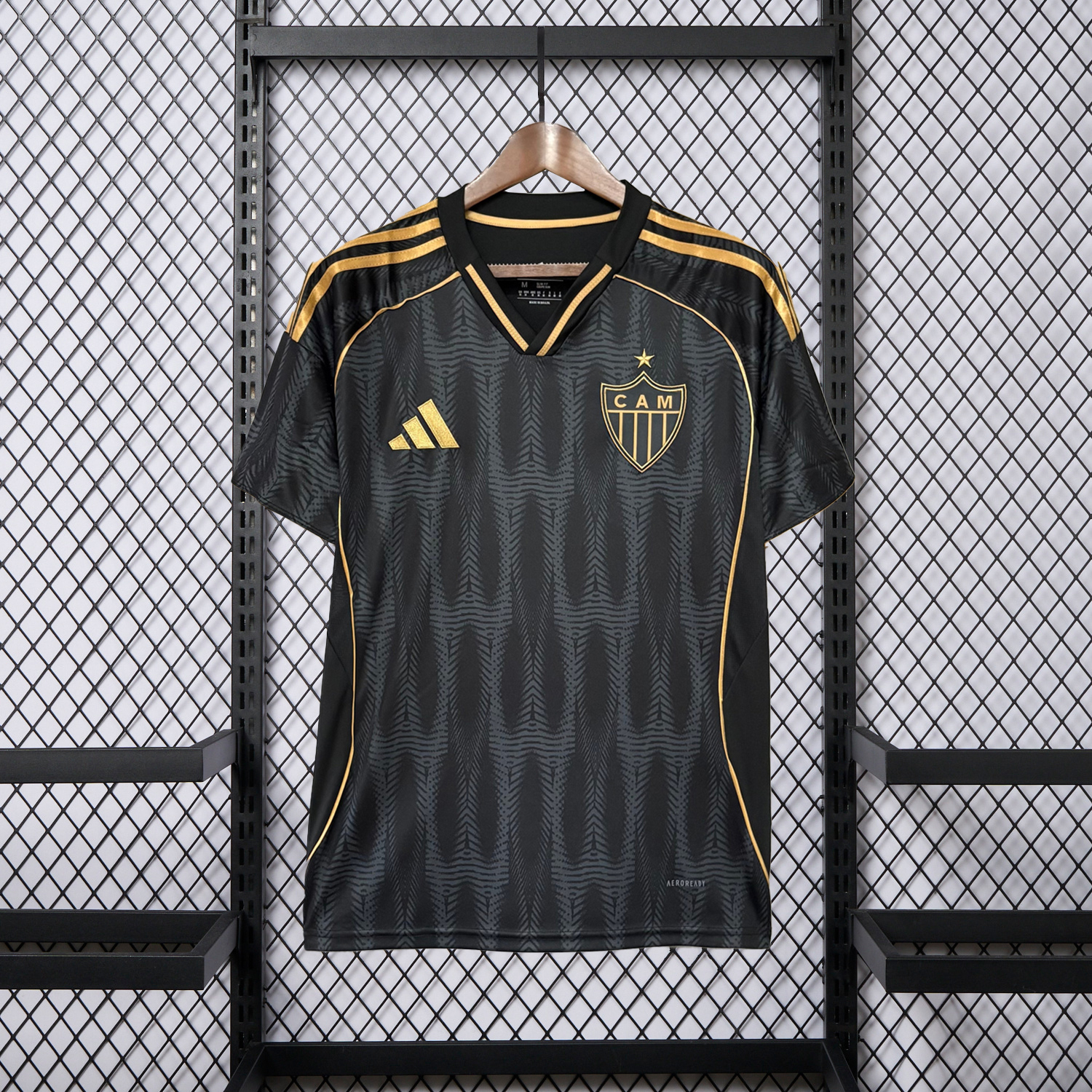 AlphaJersey-Atletico Mineiro 25-26 Third Black And Gold Jersey - Fans Version