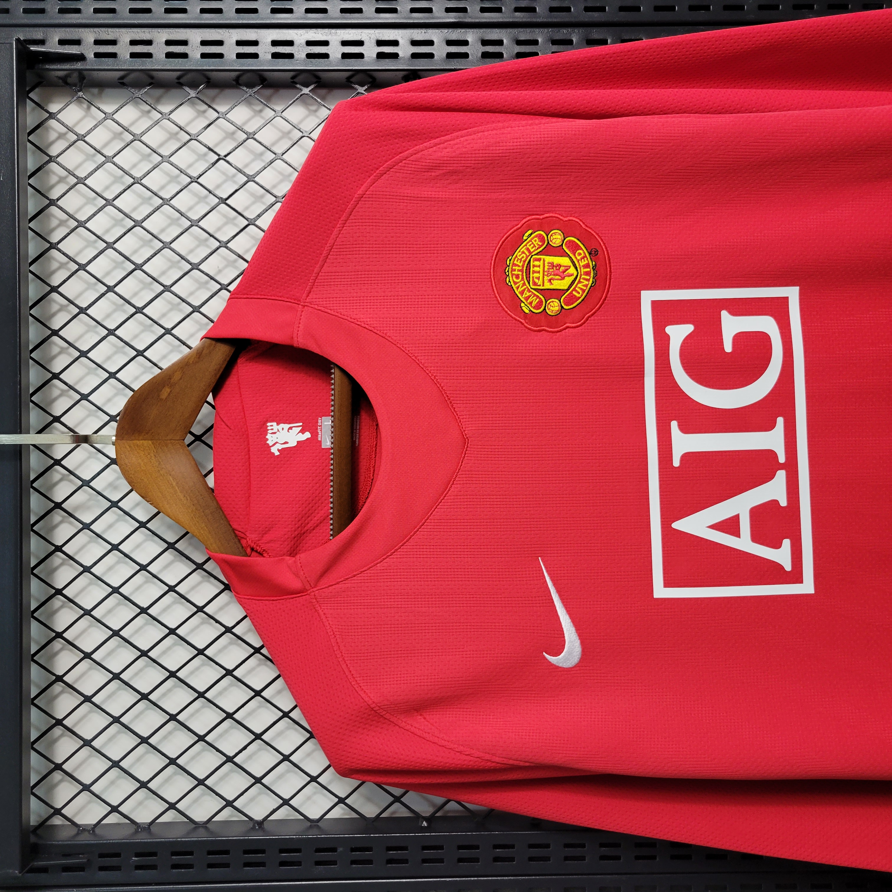 AlphaJersey-Retro Manchester United 08-09 Home Long Sleeve Jersey