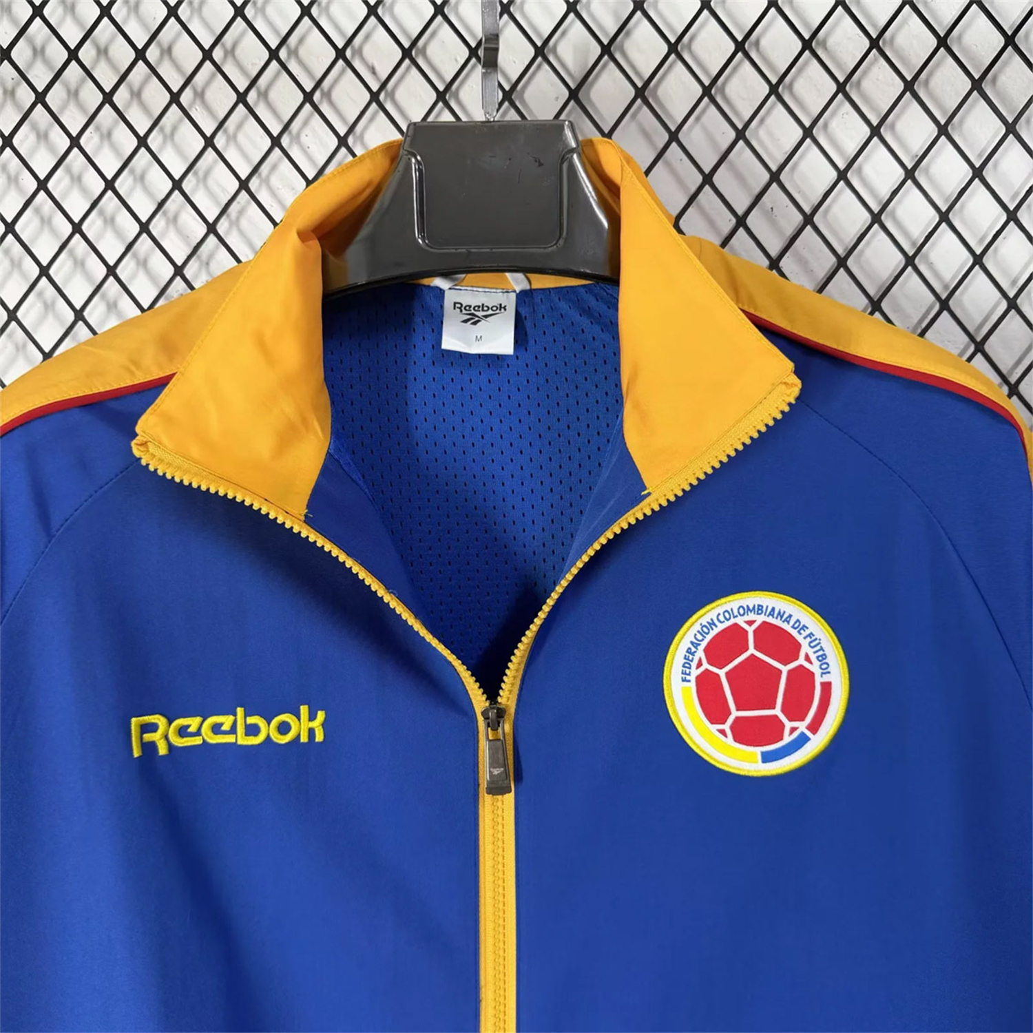 AlphaJersey-Colombia 2026 Windbreaker Jacket - Blue With Yellow