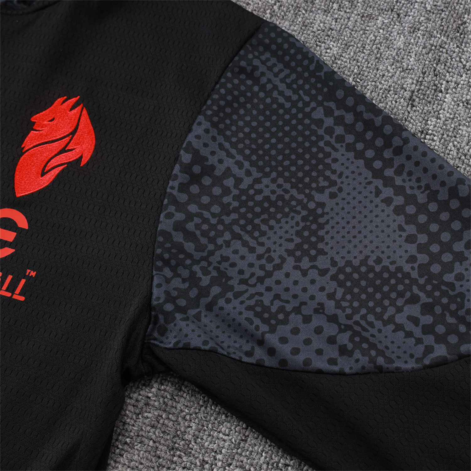 AlphaJersey-AC Milan 25-26 Jacket Training Tracksuit - Little Devil Black top & Pants