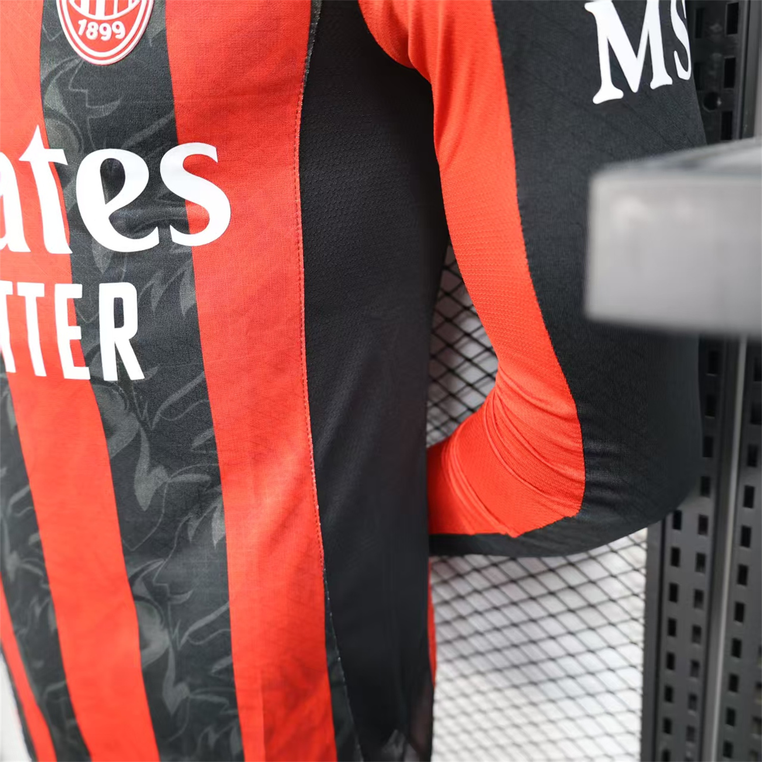 AlphaJersey-AC Milan 25-26 Home Long Sleeves Jersey - Player Version