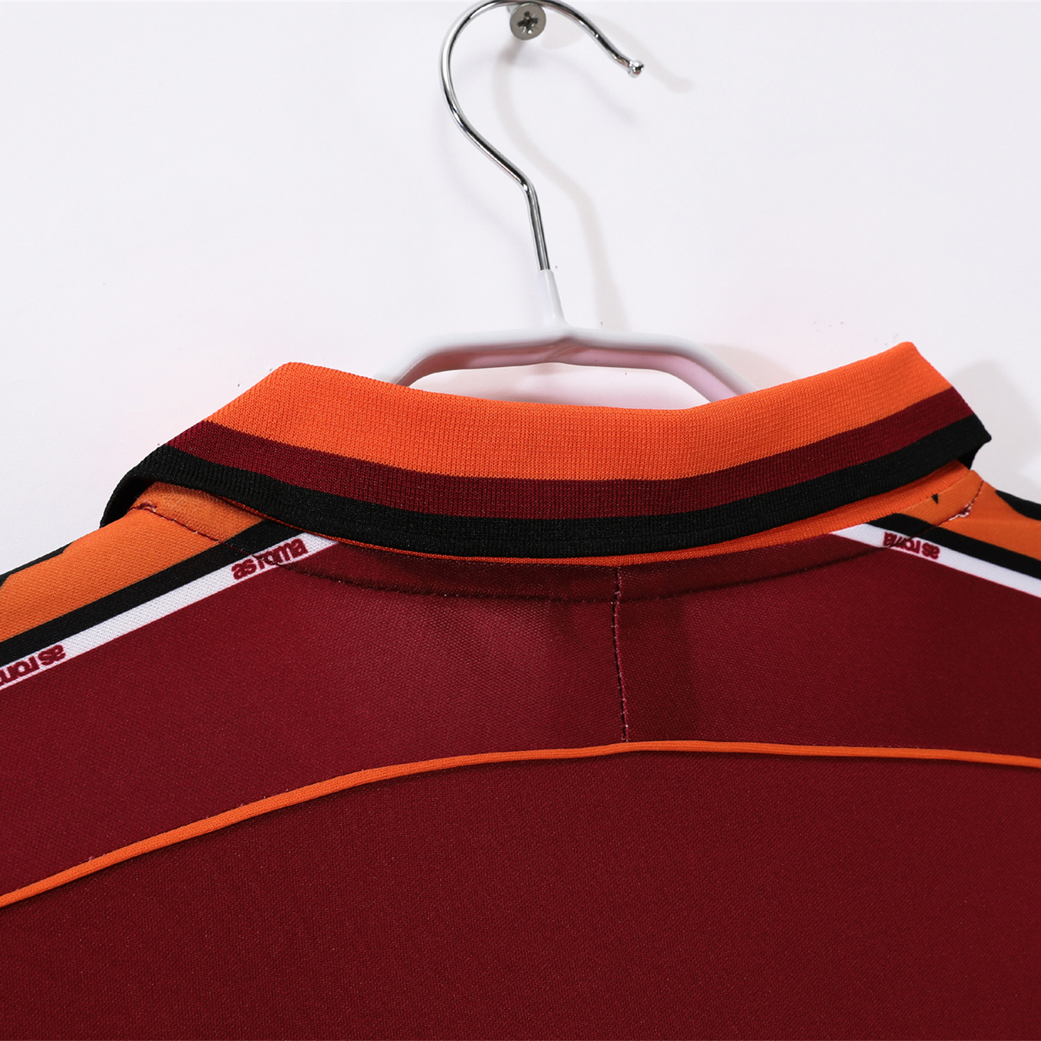 AlphaJersey-Retro Roma 1998-99 Home Long Sleeves Jersey