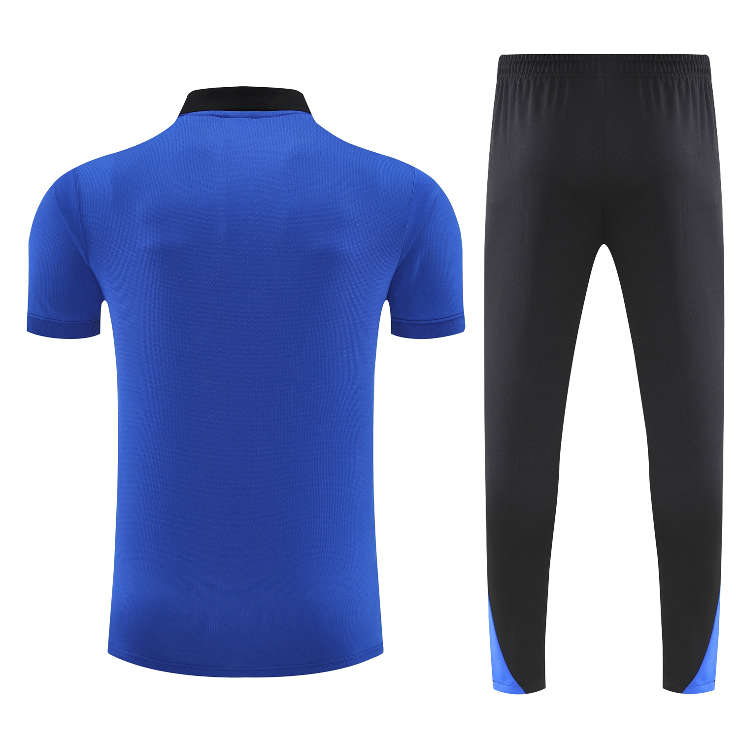AlphaJersey-Inter Milan 25-26 POLO Short-Sleeve Training Set - Ocean Blue Top and Black Pants