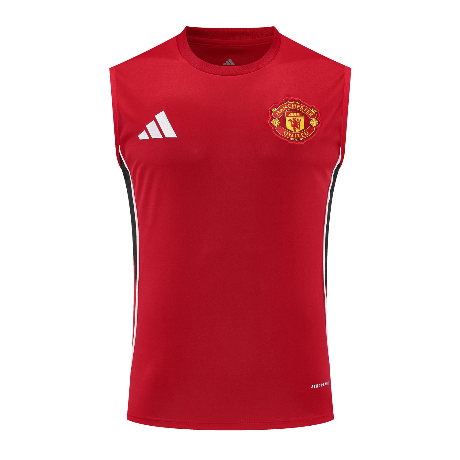 AlphaJersey-Manchester United 25-26 Vest Training Set - Pure Red Vest & Black Shorts