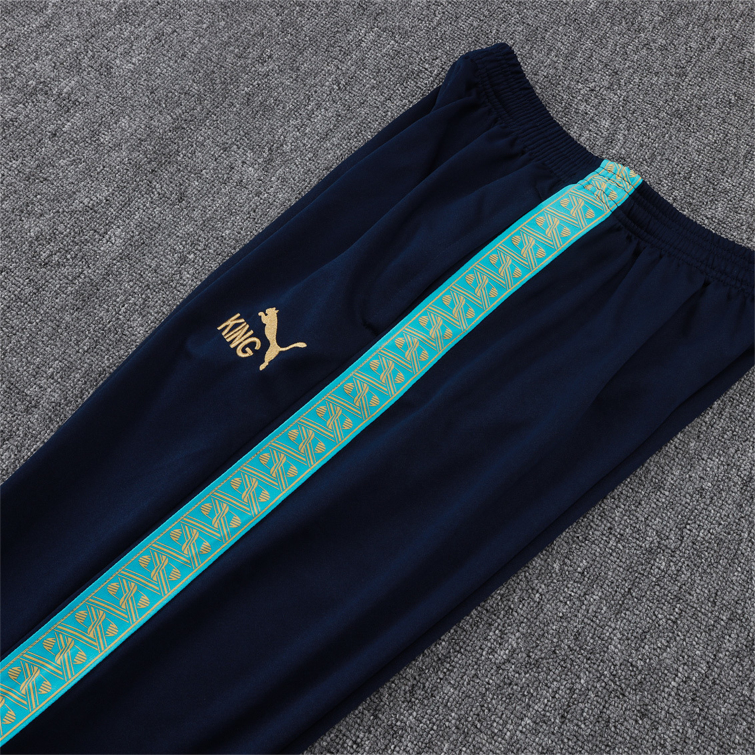 AlphaJersey-Marseille 25-26 Long Sleeve Training Set - White Top & Dark Blue Pants