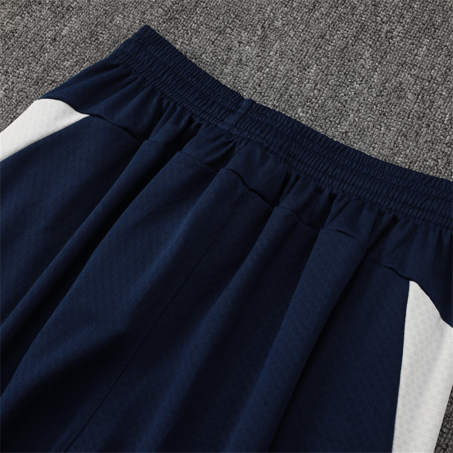 AlphaJersey-Portugal 25-26 Short-Sleeve Training Set - Off White Top and Deep Blue Shorts