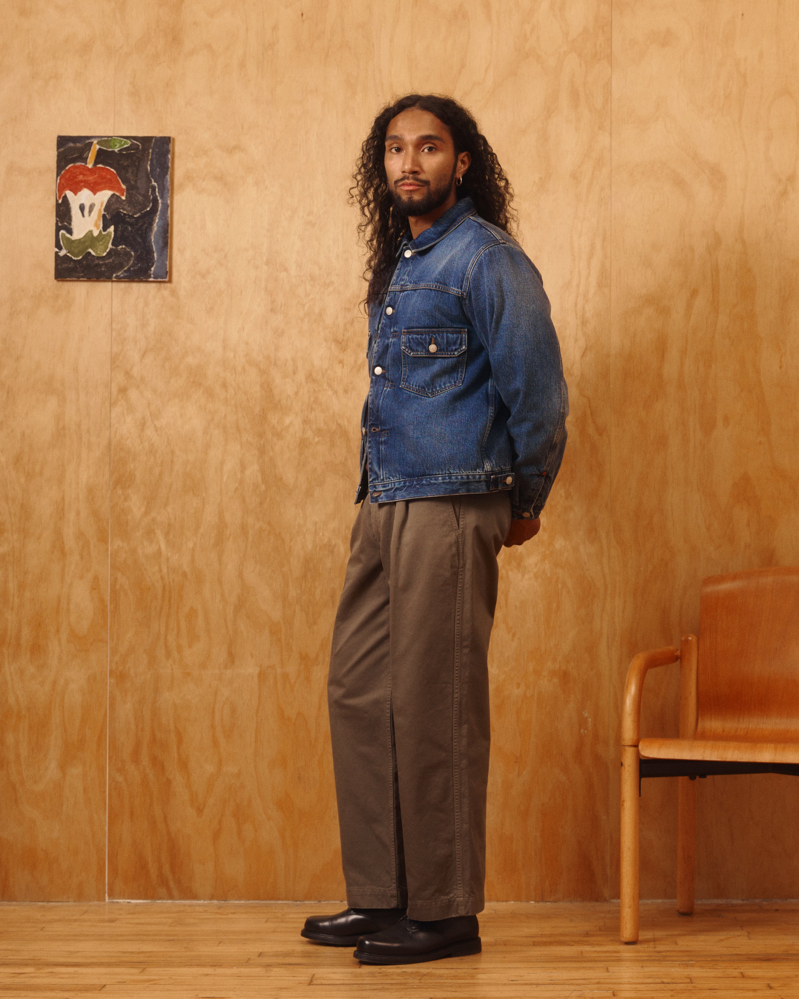 Wayfarer Wool Blanket Lined Denim Trucker | Modern Menswear by yycbvcnbmmnbm