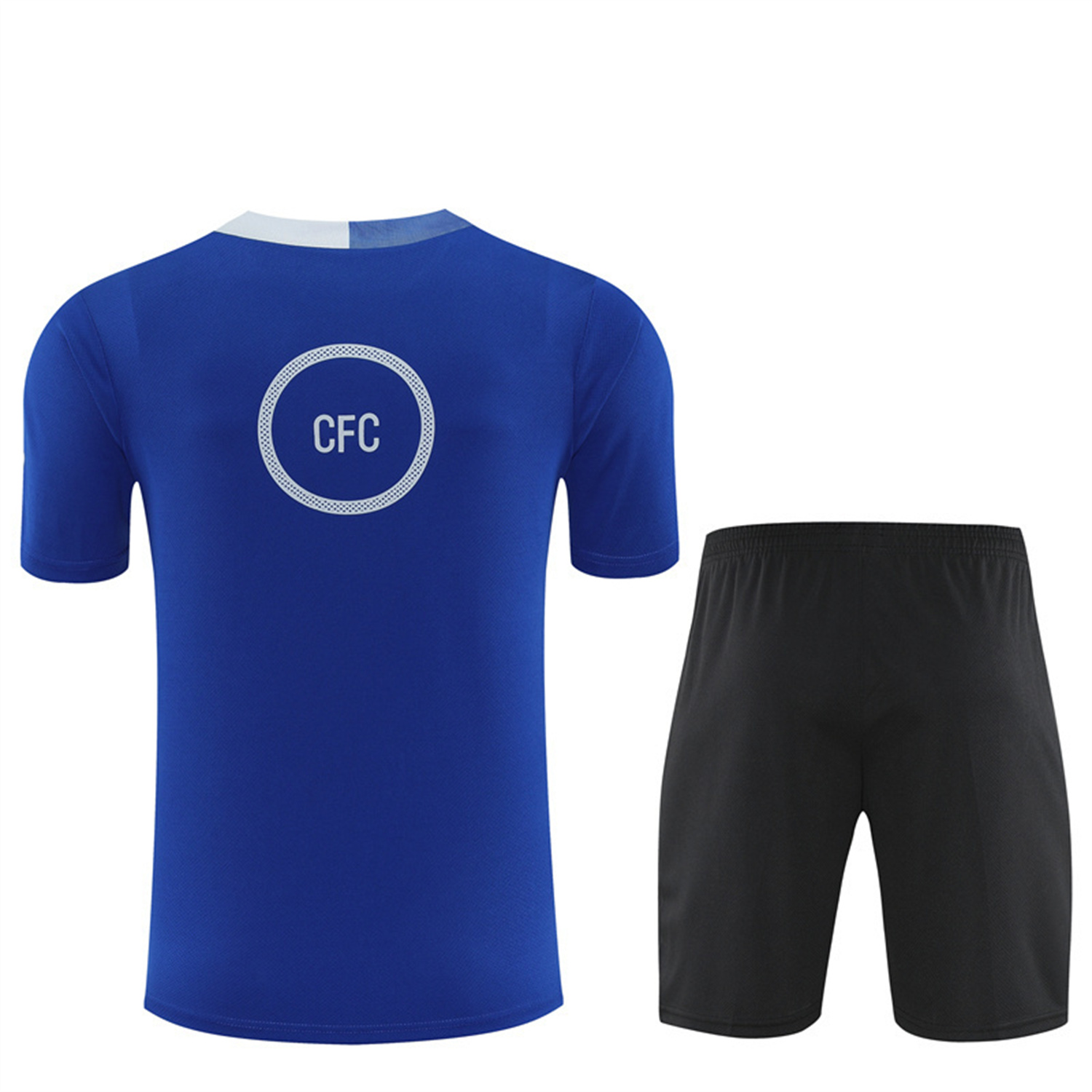 AlphaJersey-C.H.E.L.S.E.A 25-26 Kids Short-Sleeve Training Set - Blue Top & Black Shorts