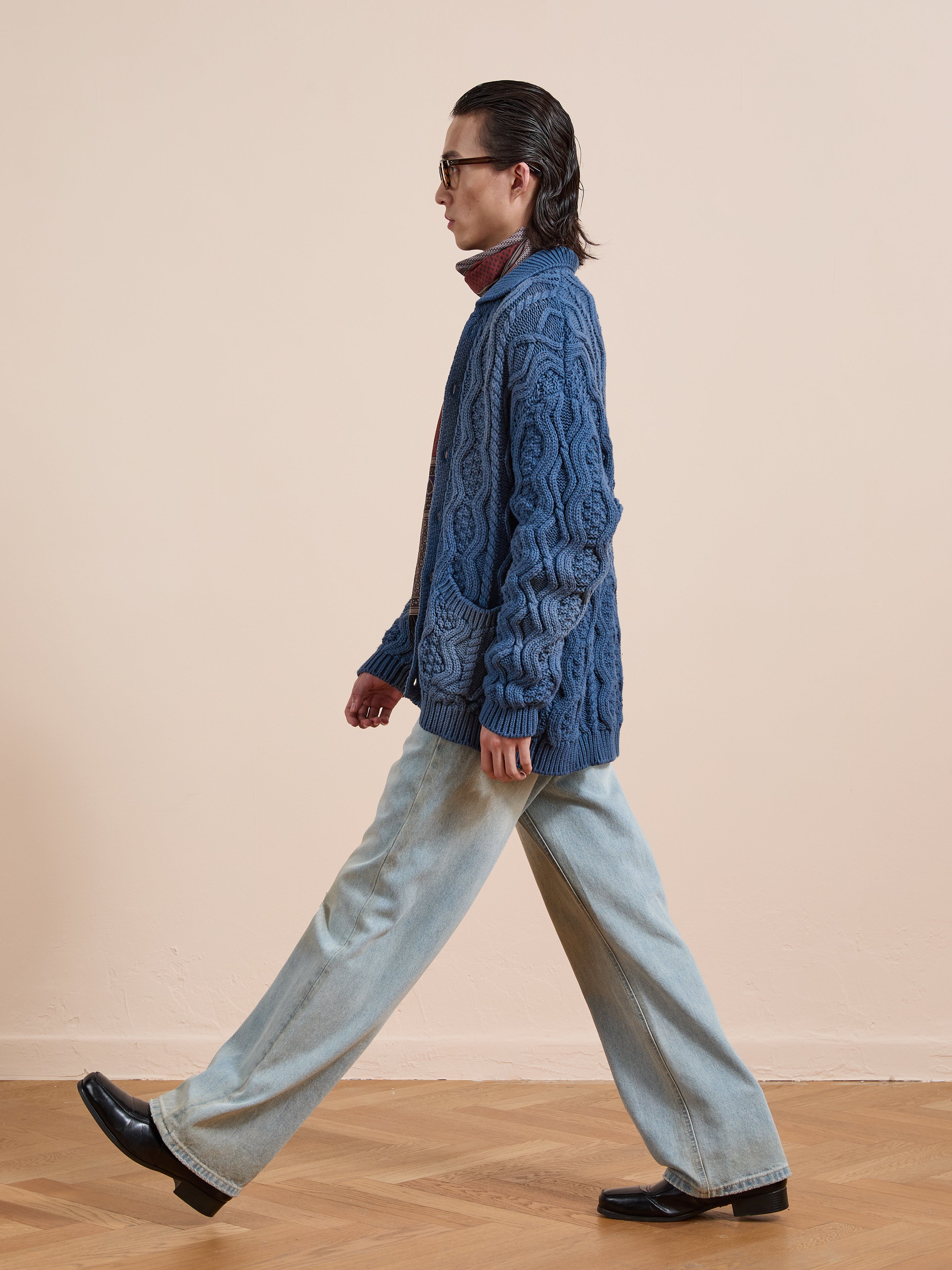 Cable Knit Buttoned Cardigan | Modern Menswear by yycbvcnbmmnbm