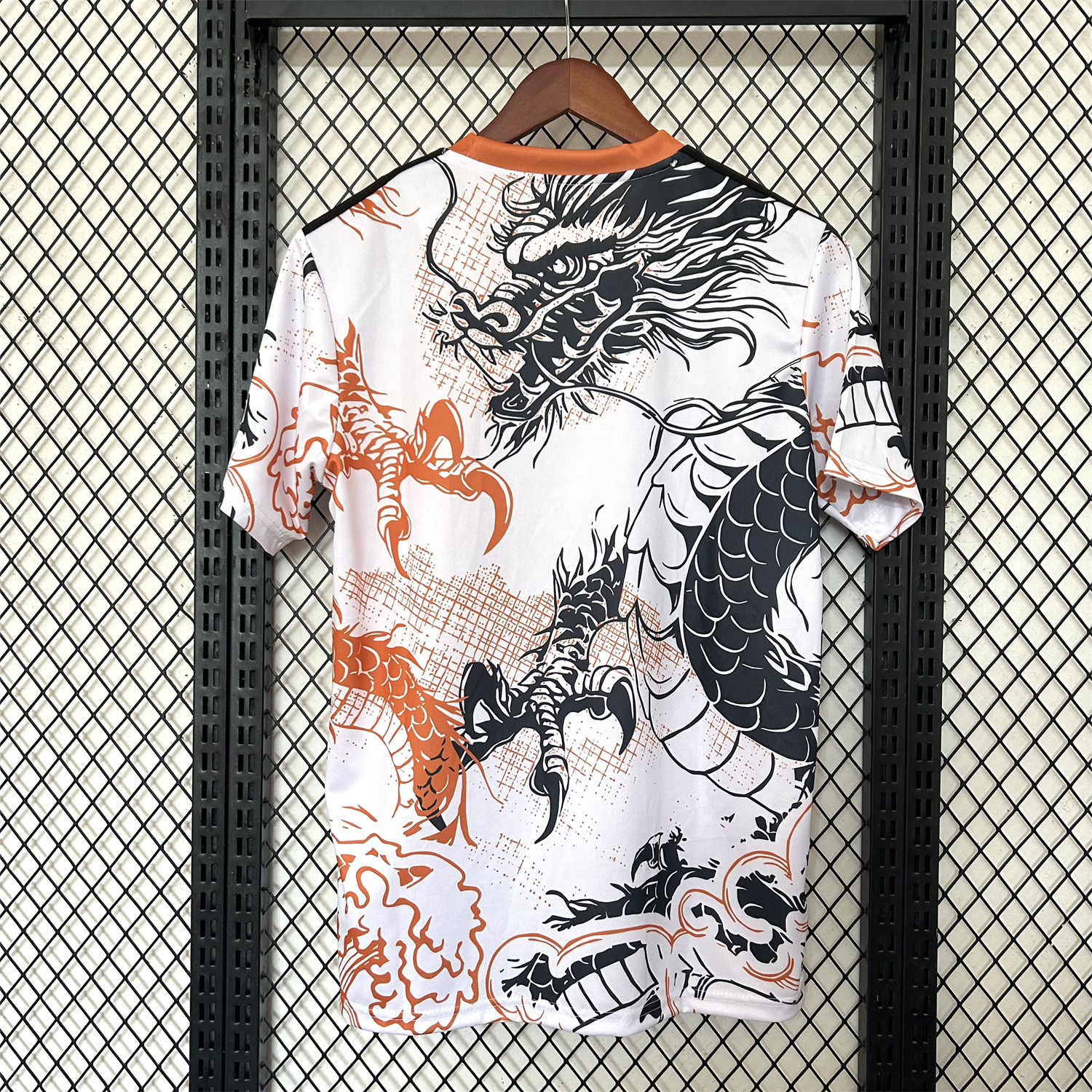 AlphaJersey-Real Madrid 25-26 Black Dragon Orange Dragon White Special Edition Jersey - Fans Version