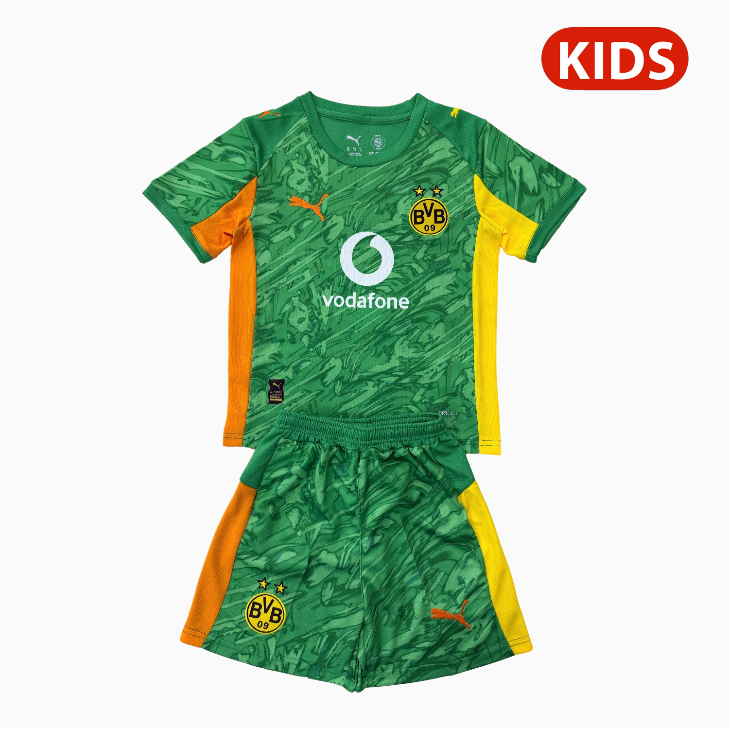 AlphaJersey-Dortmund 25-26 Green Goalkeeper Kids Kit