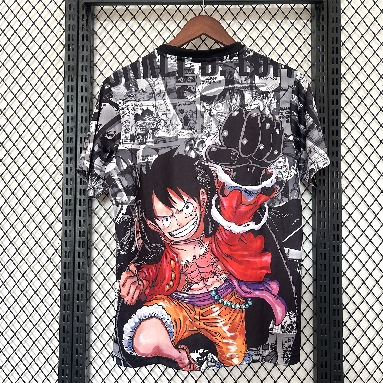 AlphaJersey-Japan 25-26 One Piece Luffy Flame Fist Special Edition Jersey - Fans Version
