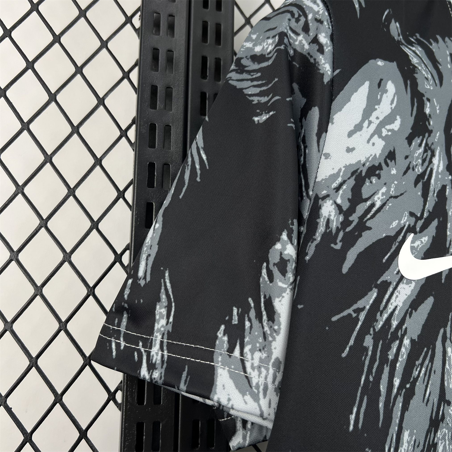 AlphaJersey-England 2026 Black With Gray And White Abstract Swirls Special Edition Jersey - Fans Version