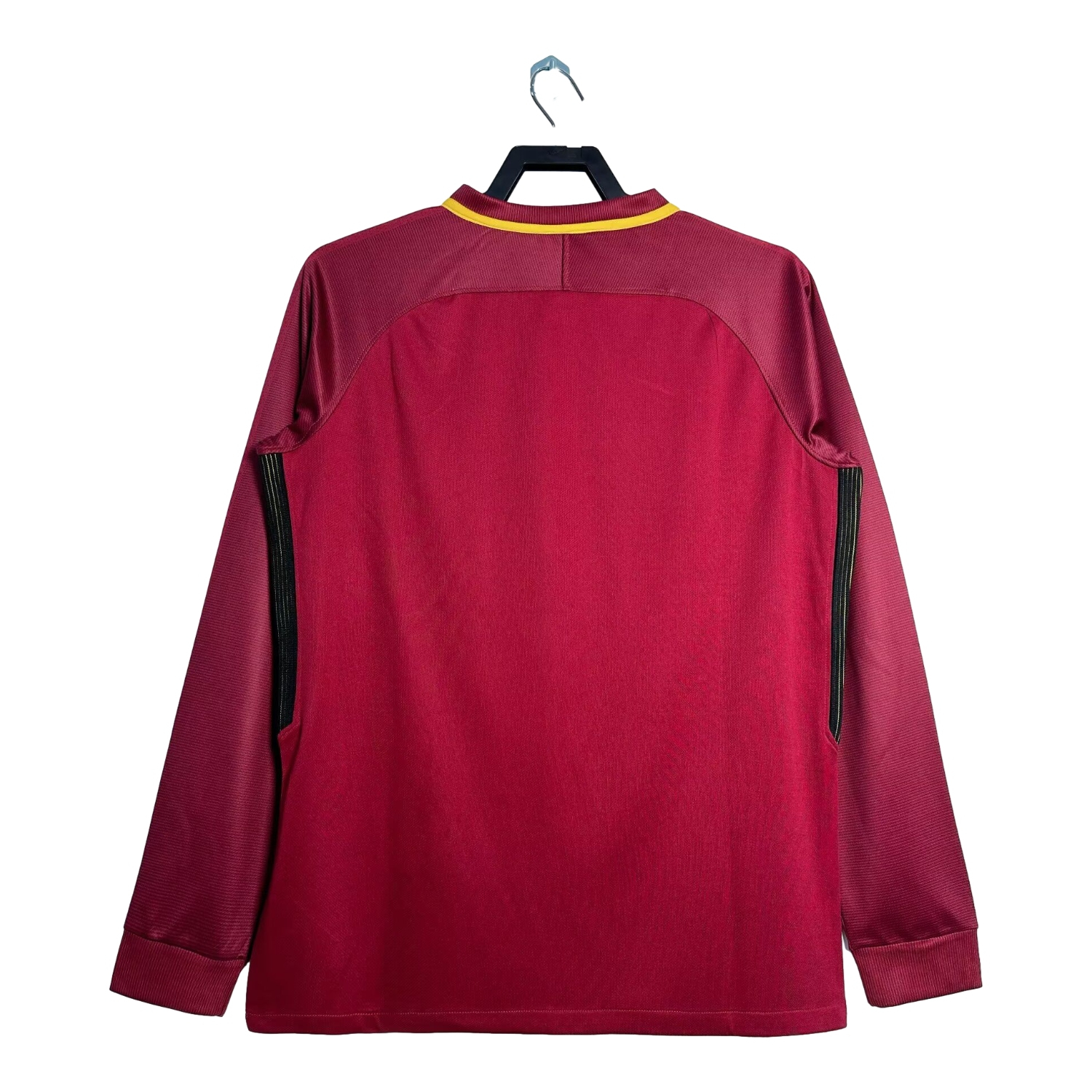 AlphaJersey-Retro Roma 2017-18 Home Long Sleeves Jersey