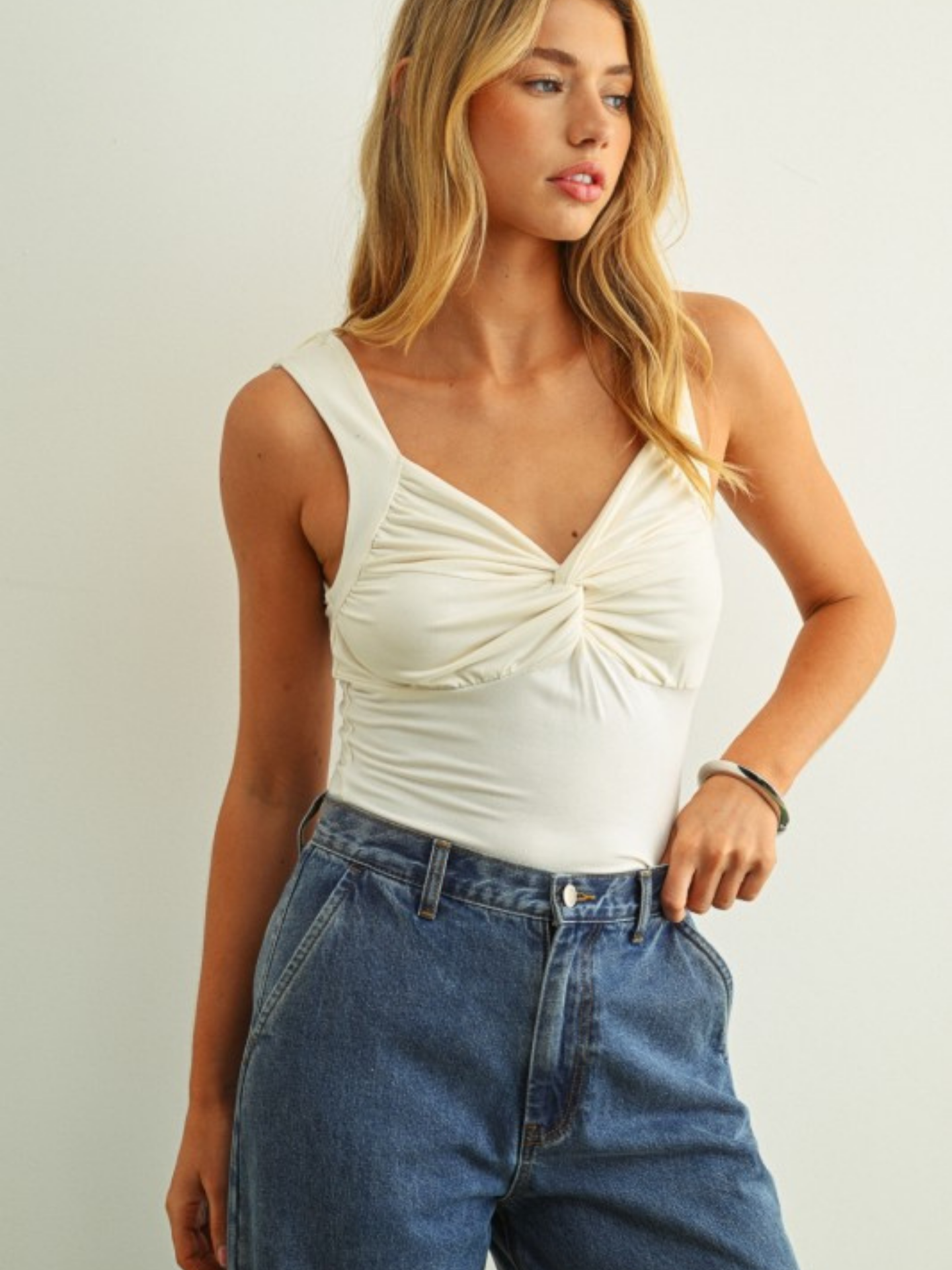Twist Front Tank | Elegant Women's Fashion by coolavocek