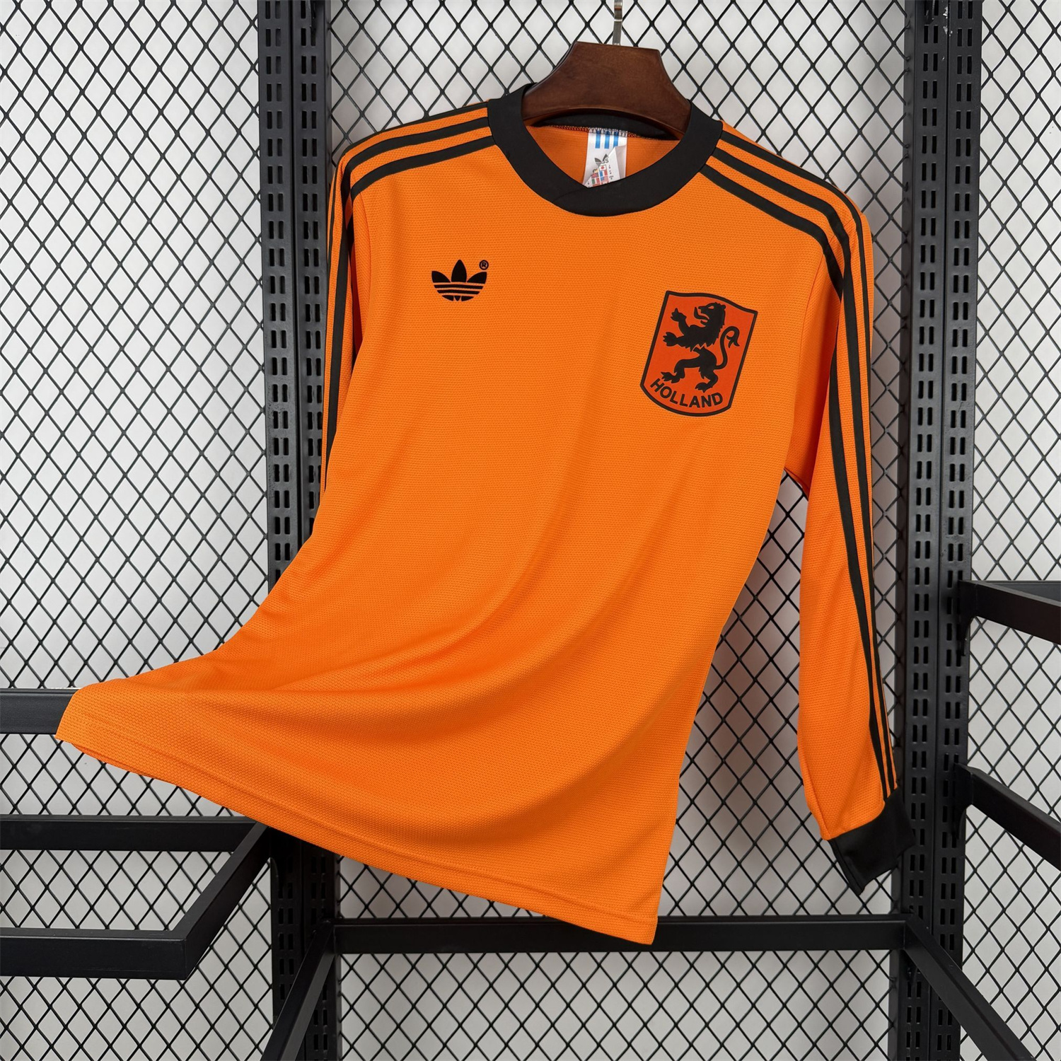 AlphaJersey-Retro Netherlands 1980 Home Long Sleeves Jersey - Fans Version