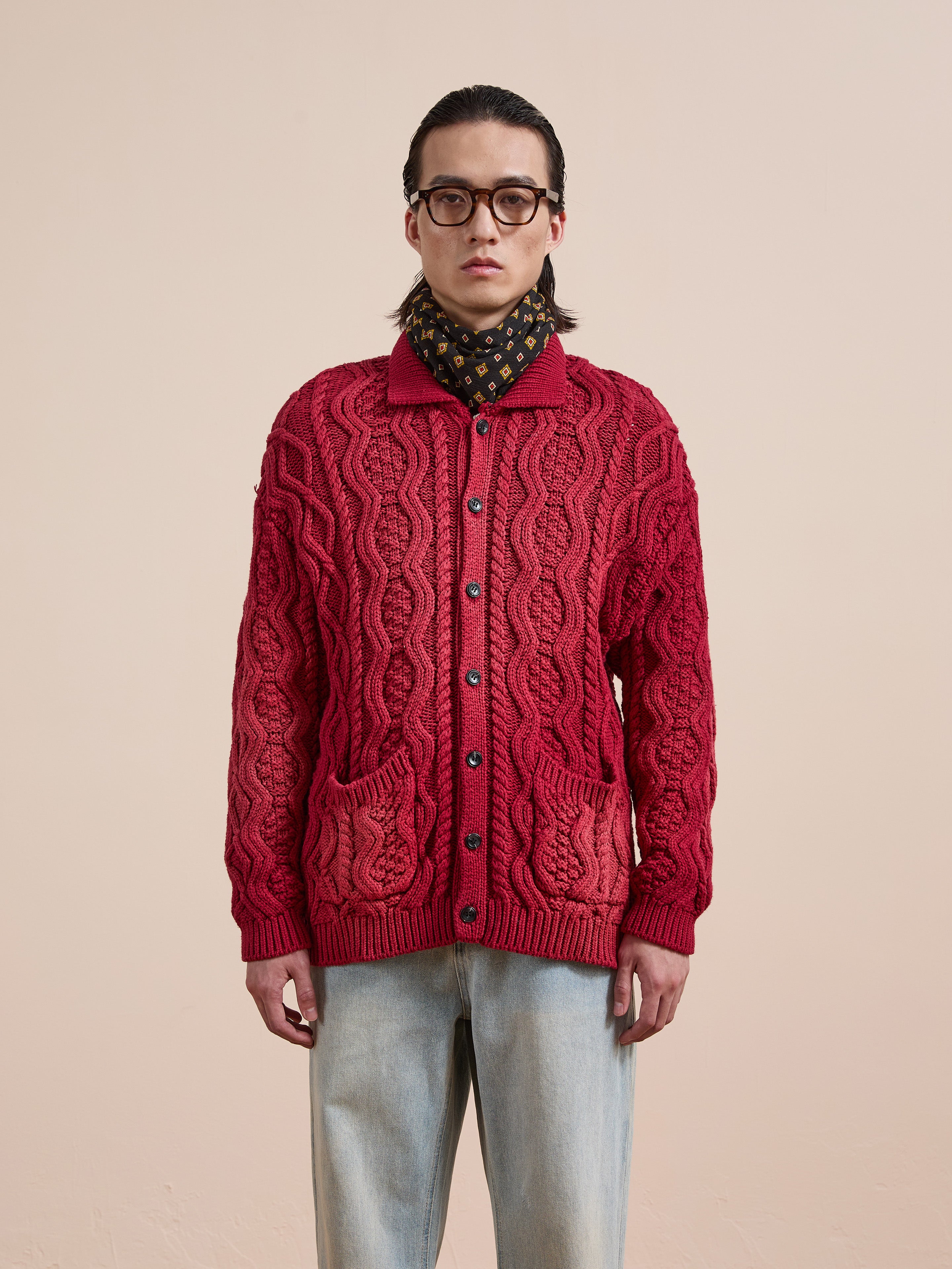 Cable Knit Buttoned Cardigan | Modern Menswear by yycbvcnbmmnbm