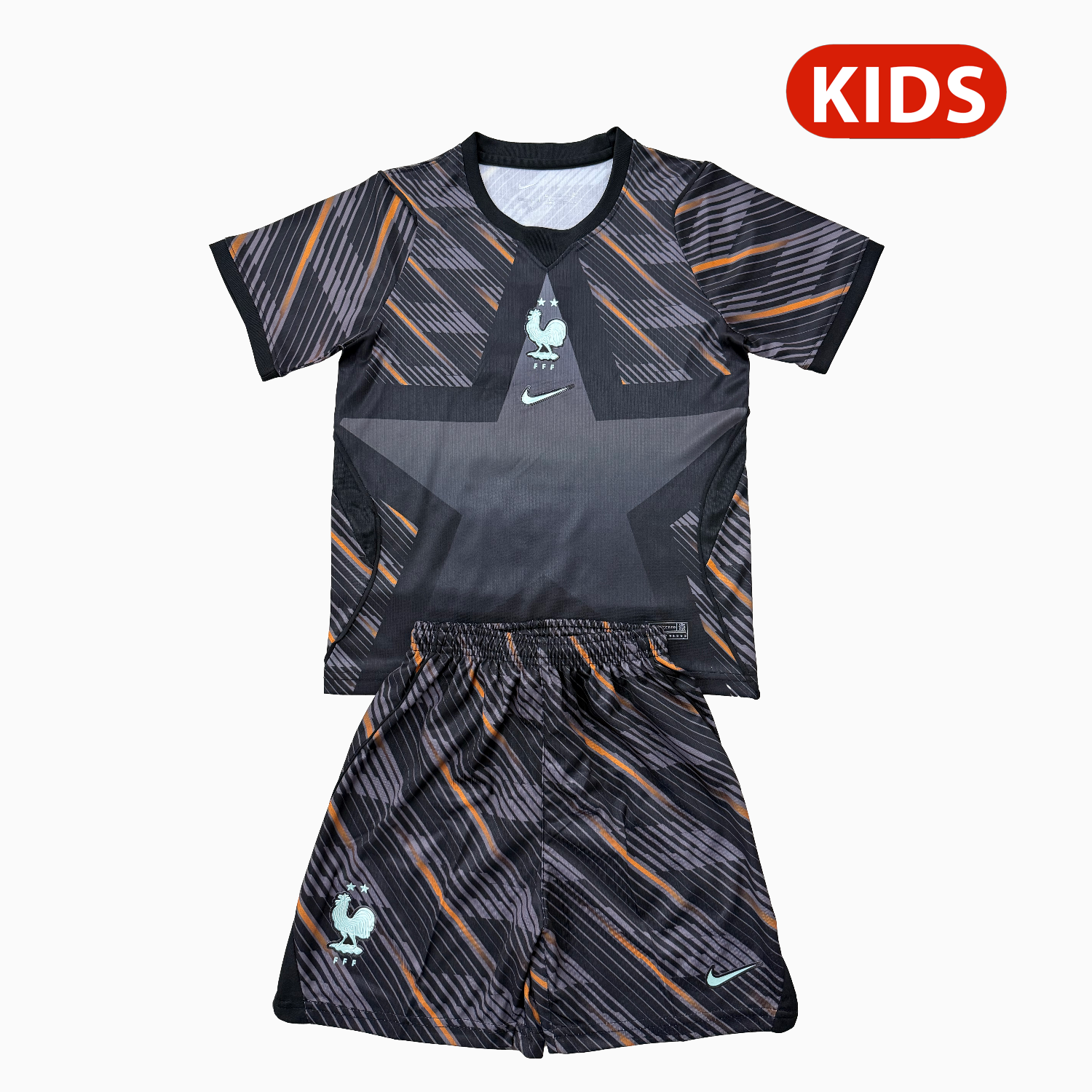 AlphaJersey-France 2026 Goalkeeper Black Kids Kit