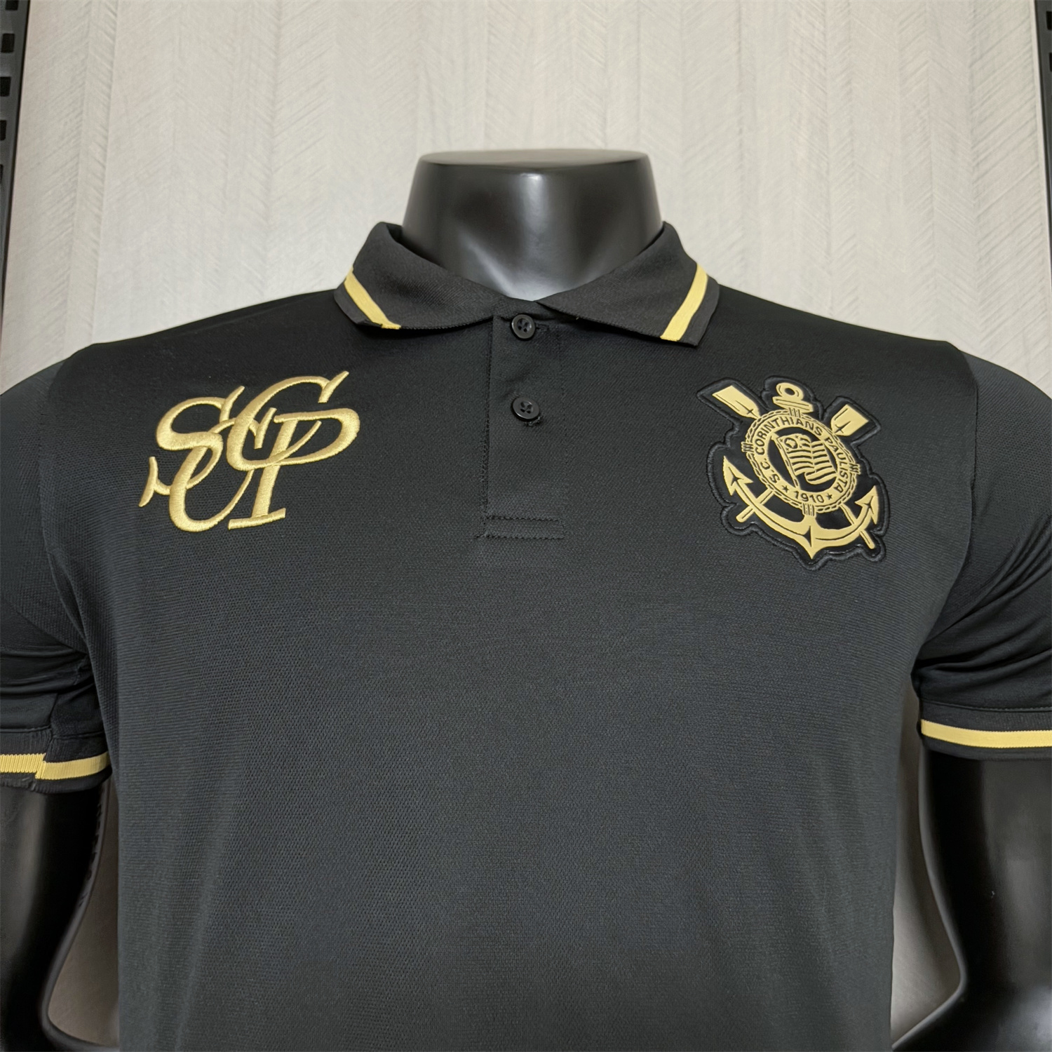 AlphaJersey-Corinthians 25-26 Black Gold Special Jersey - Player Version