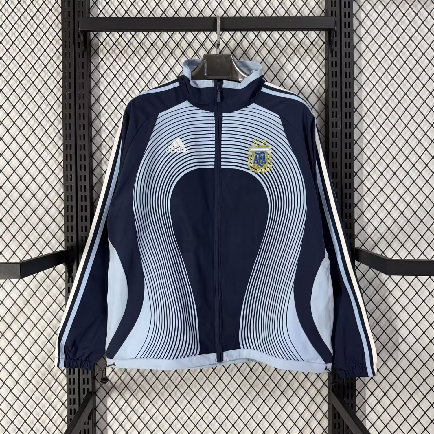 AlphaJersey-Argentina 2026 Windbreaker Jacket - Black And Blue