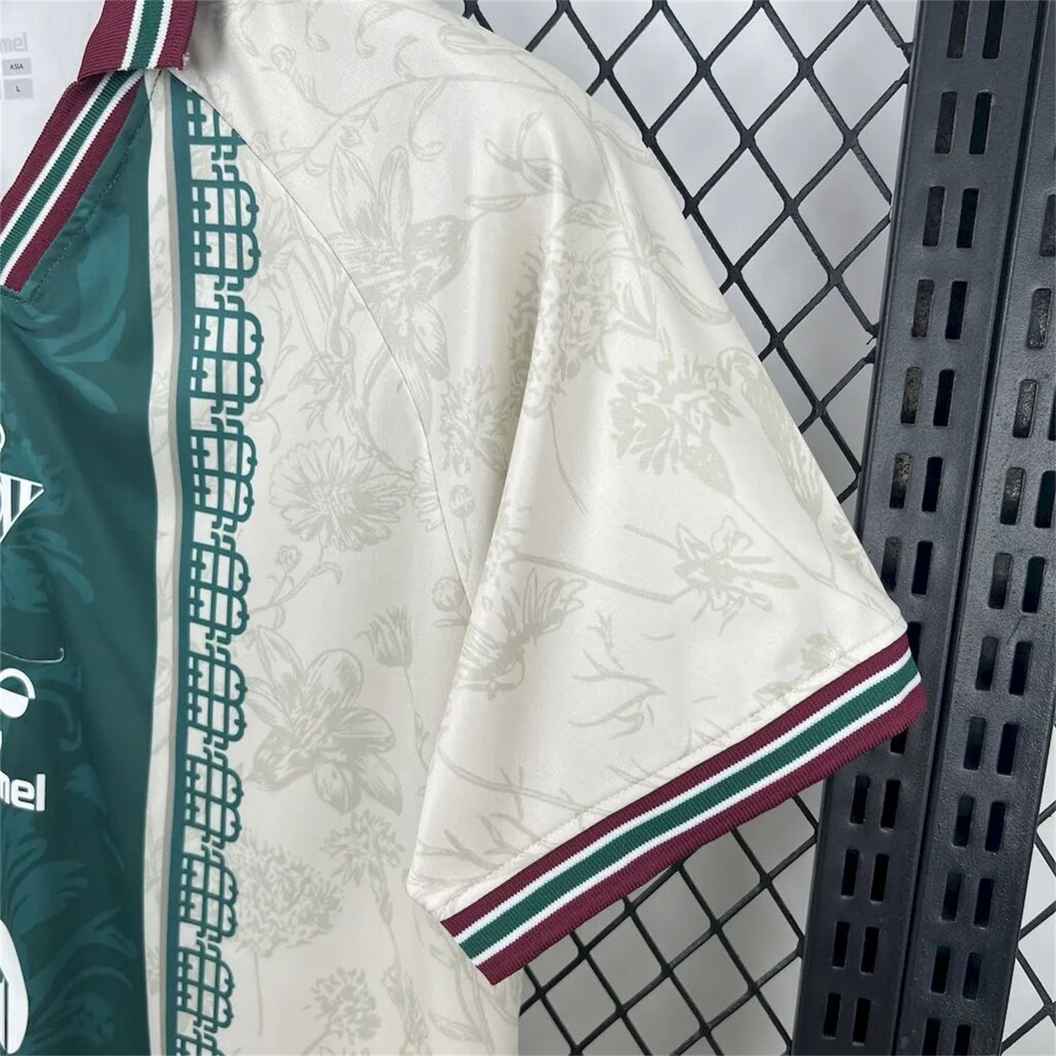 AlphaJersey-Real Betis 25-26 Green Vertical Stripes with White Flower Pattern Special Jersey - Fans Version