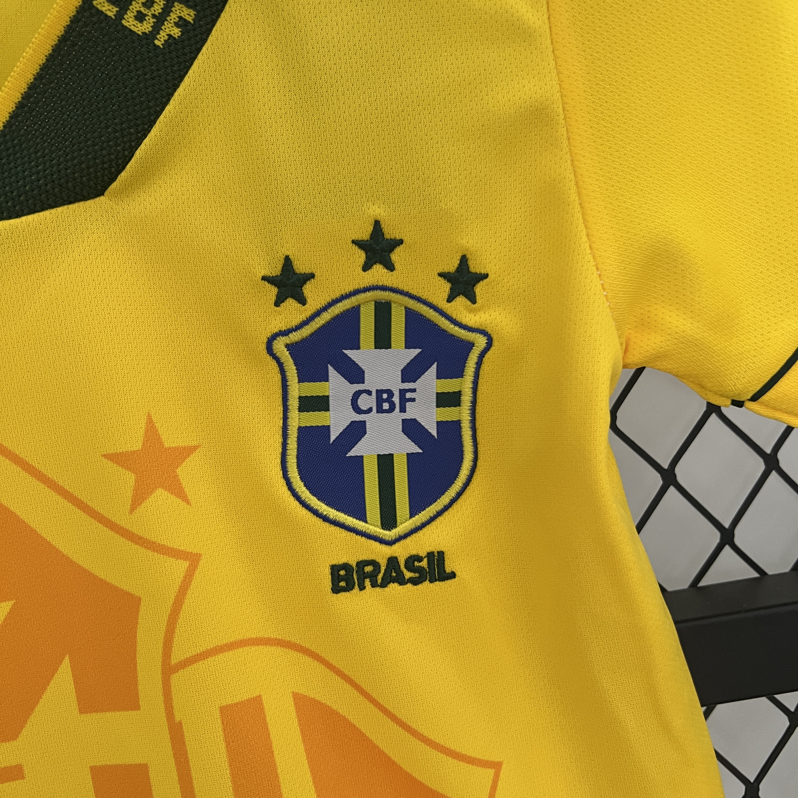 AlphaJersey-Retro Brazil 1993-94 Home Stadium Kids Kit