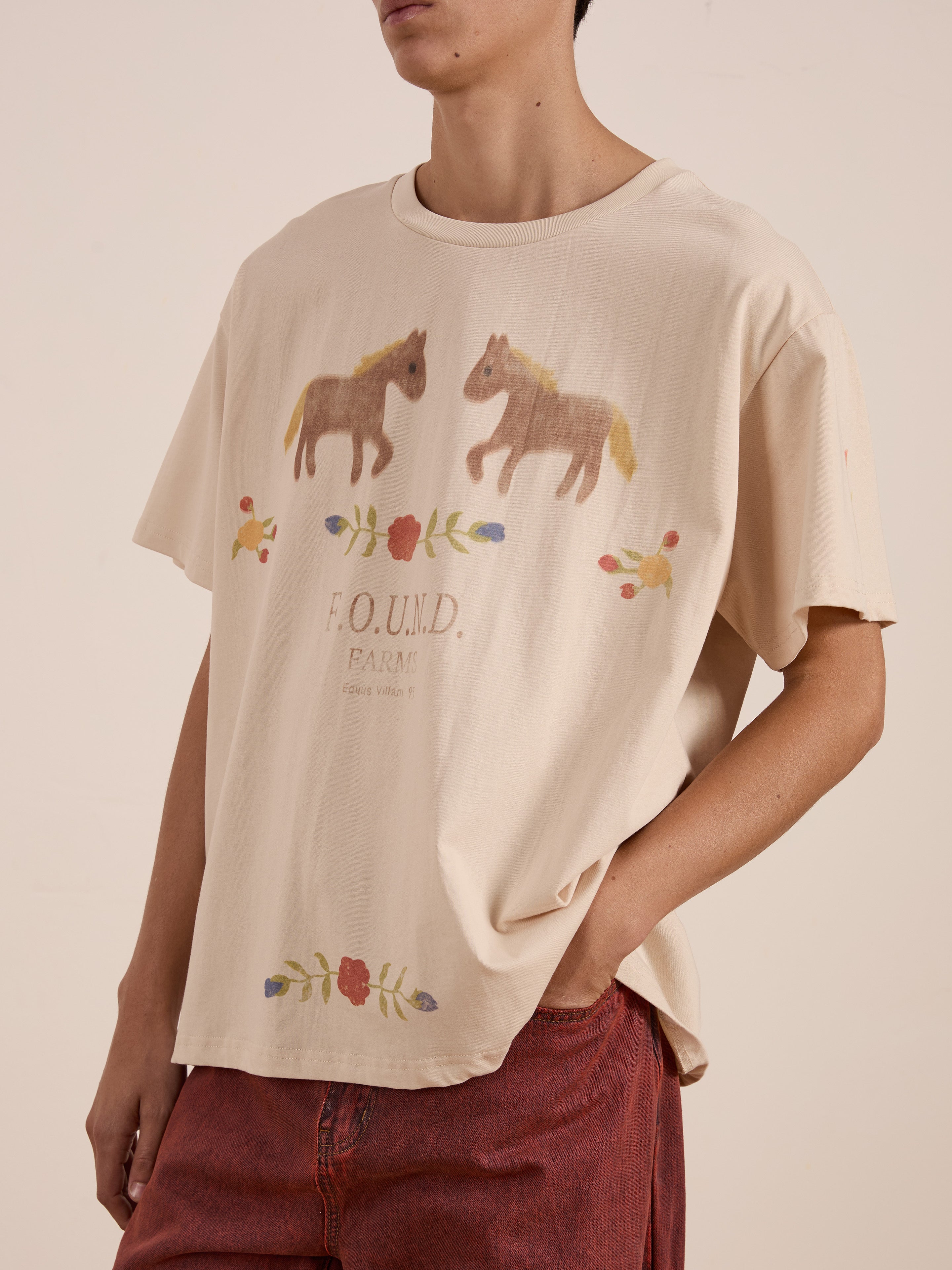 Floral Horse Farm Tee | Modern Menswear by yycbvcnbmmnbm