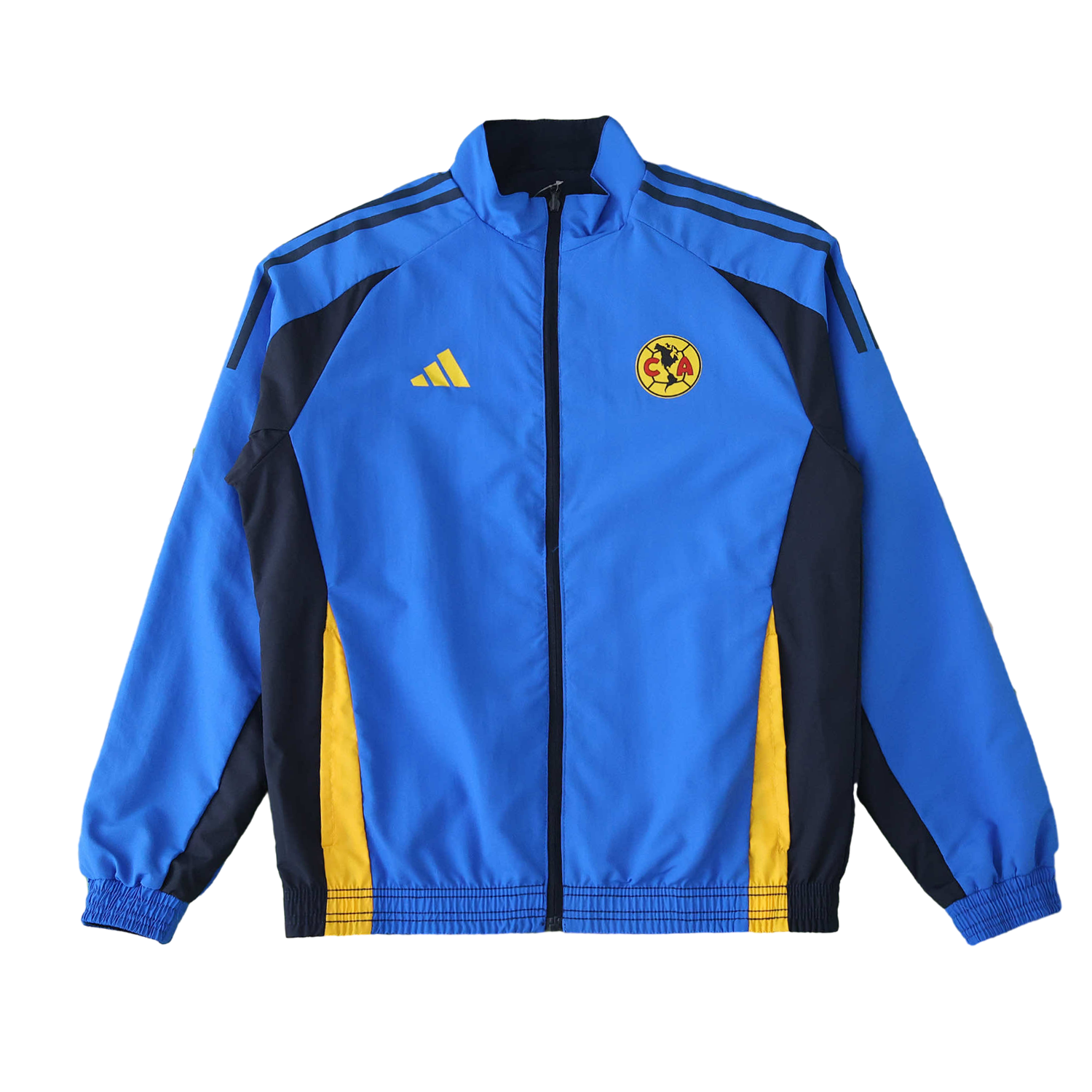 AlphaJersey-Club América 25-26 Throwback Double Sided Reversible Windbreaker - Blue & Black