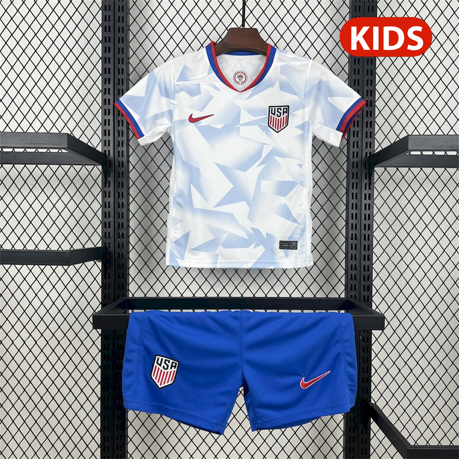 AlphaJersey-United States USA 25-26 Home White Kids Kit
