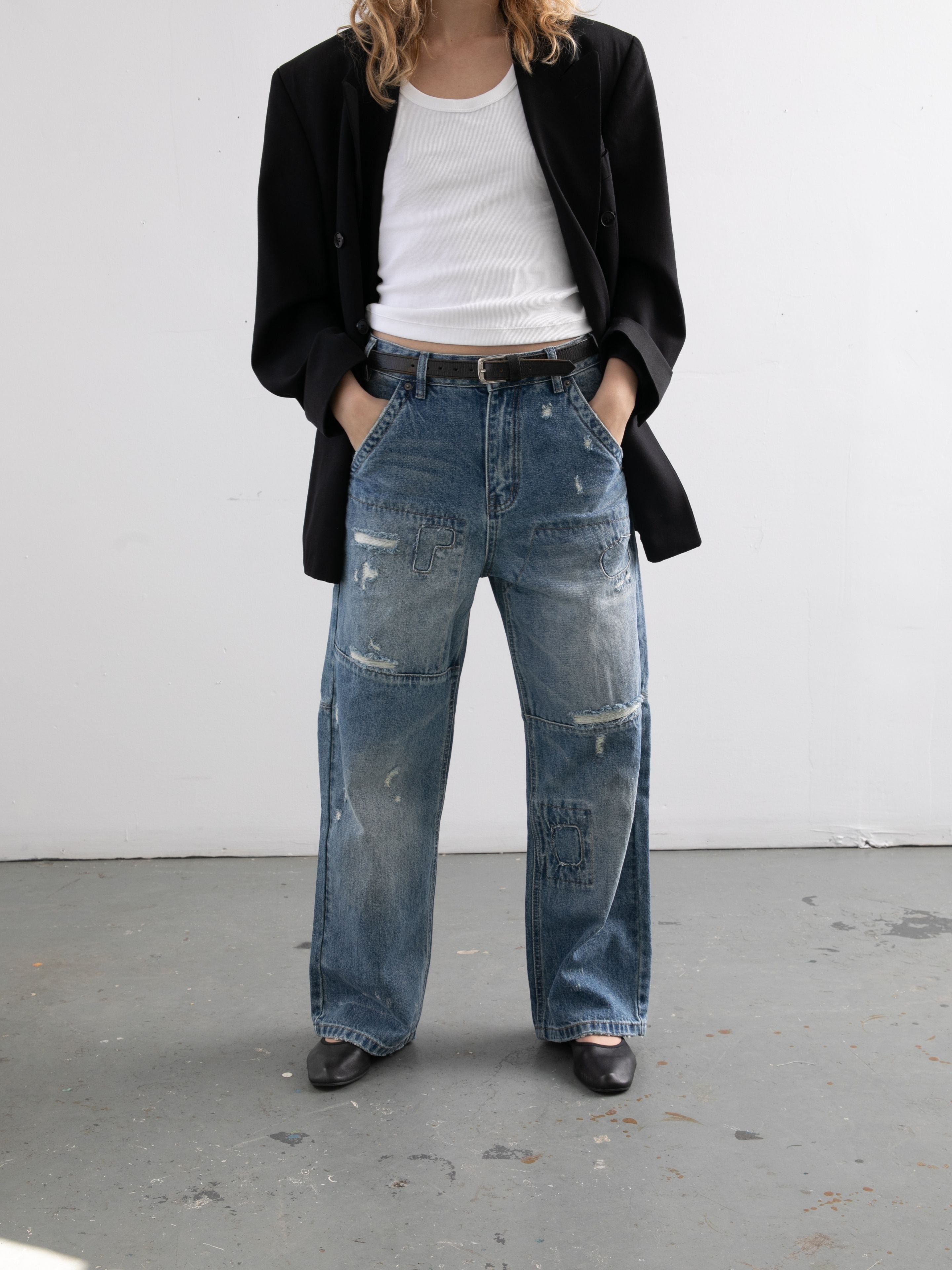 Painter Repaired Jeans | Modern Menswear by yycbvcnbmmnbm