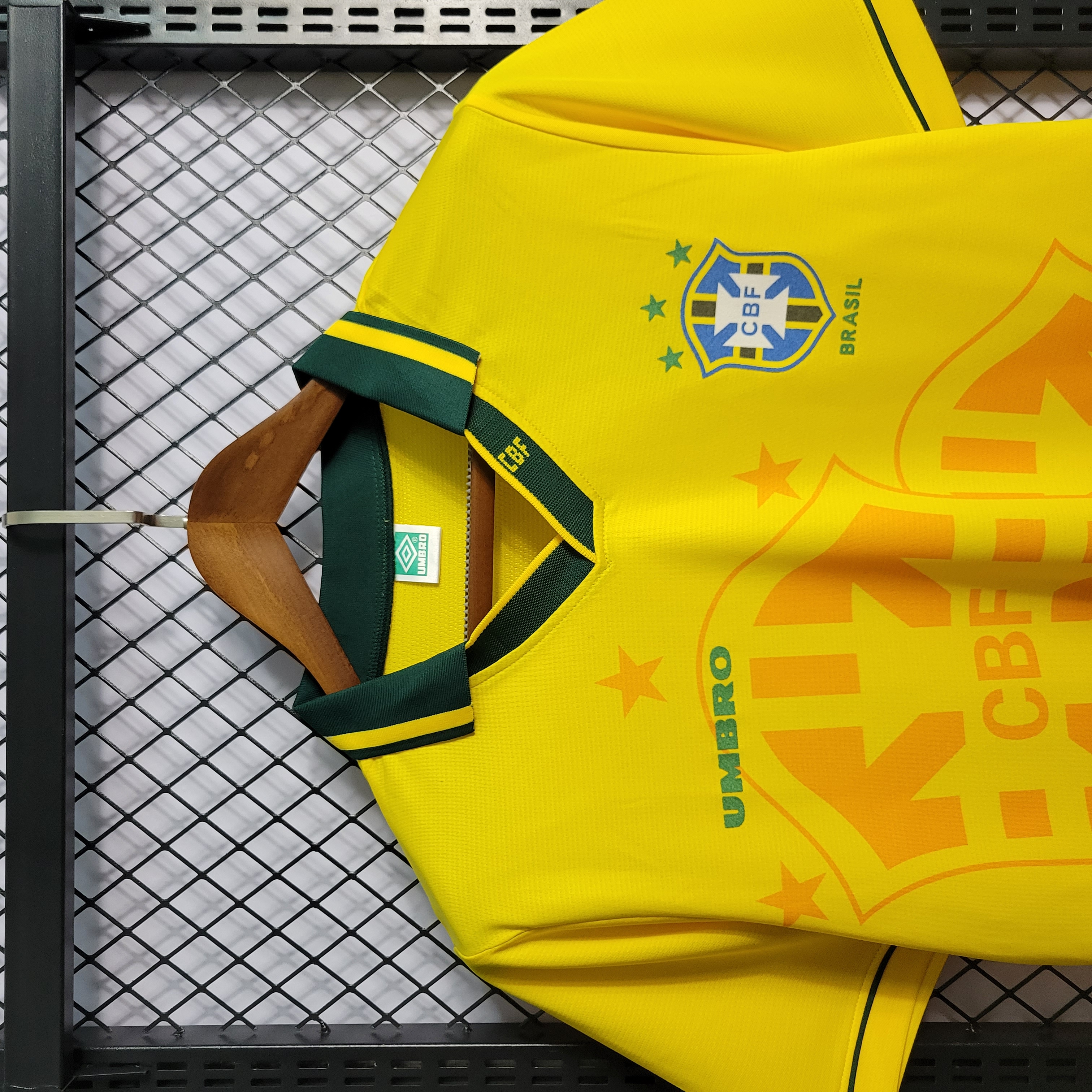 AlphaJersey-Retro Brazil 1994 Home Stadium Jersey