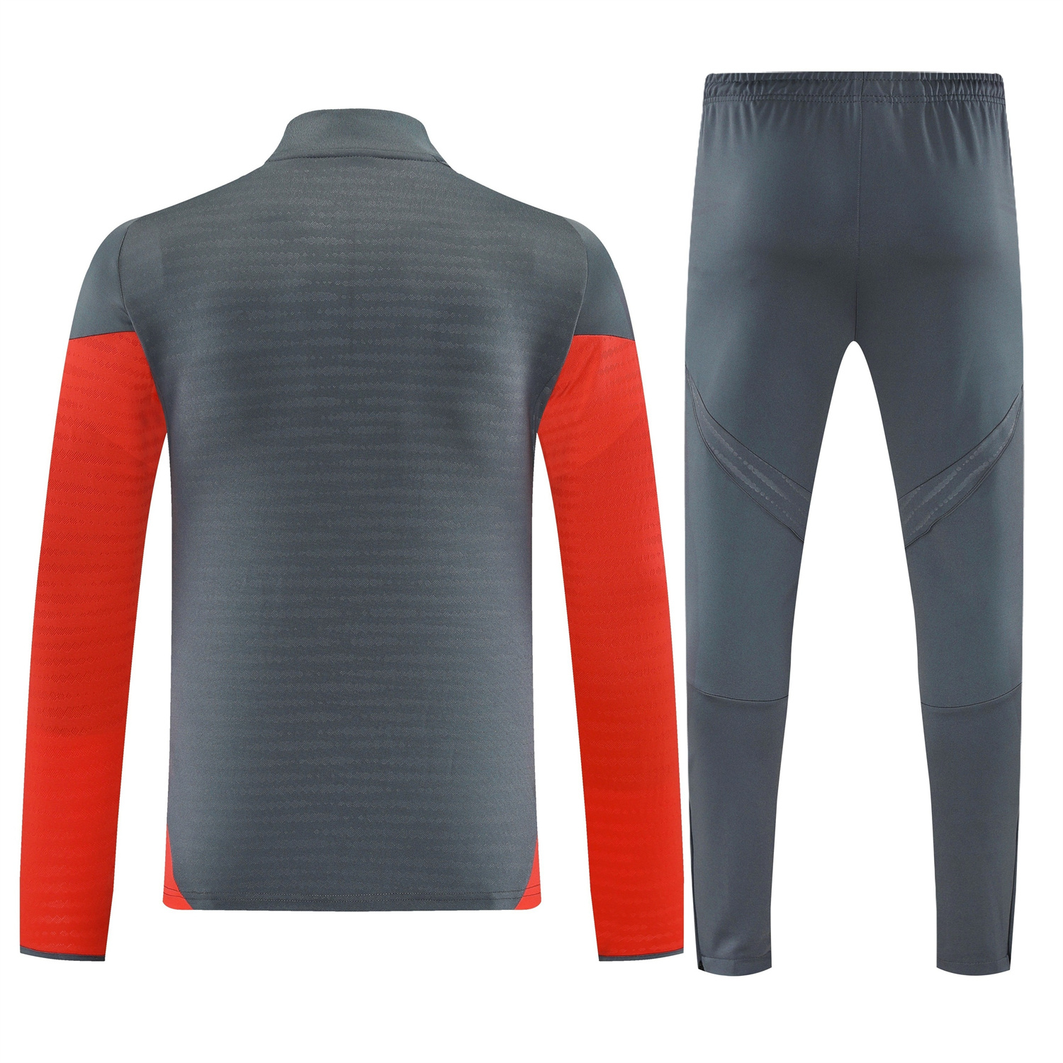 AlphaJersey-Bayern Munich 25-26 Long Sleeves Training Set - Dark Grey And Red Top & Pants