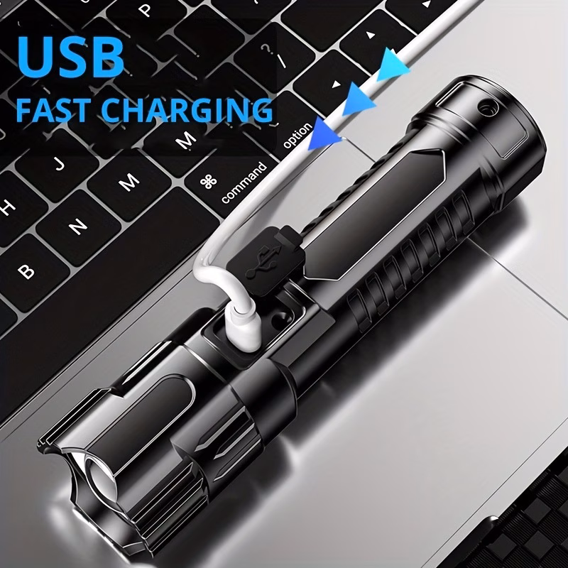     flashlight usb rechargeable telescopic zoom   handheld outdoor emergency   flashlight for outdoor lighting exploration   ip44 Product details 5