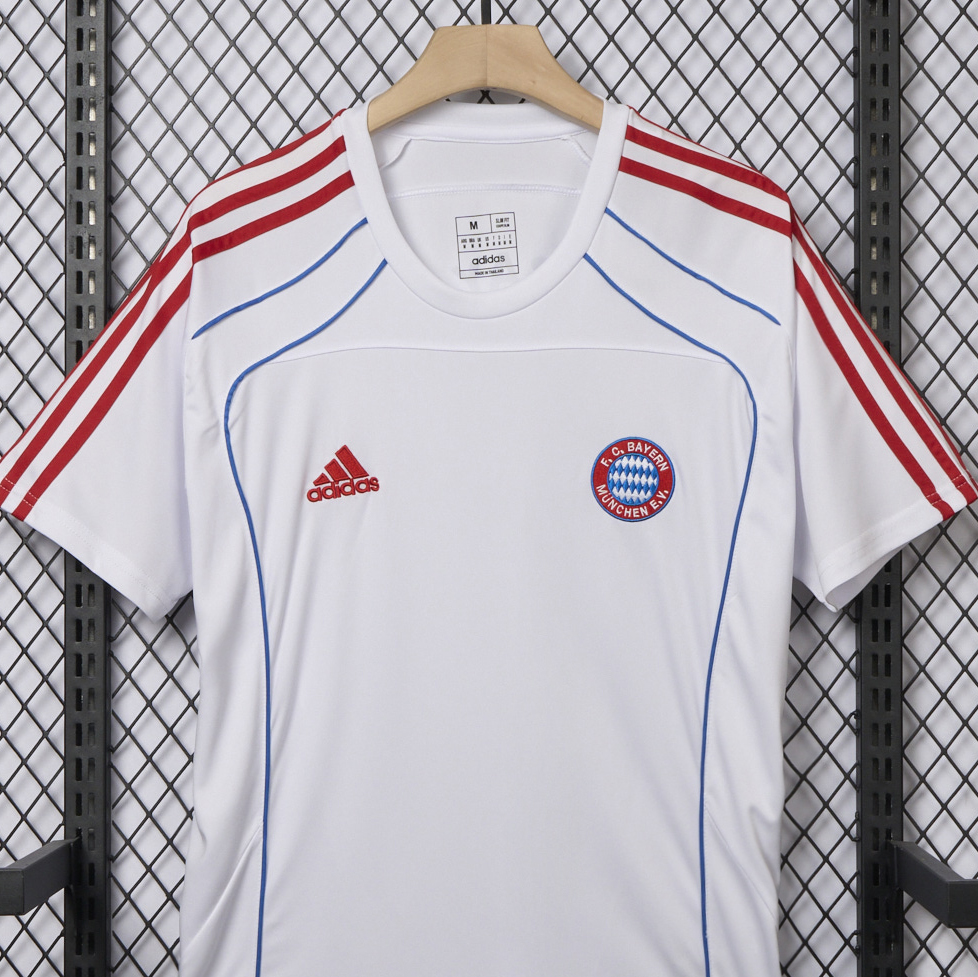 AlphaJersey-Bayern Munich 25-26 Urban Purist Throwback White Jersey - Fans Version