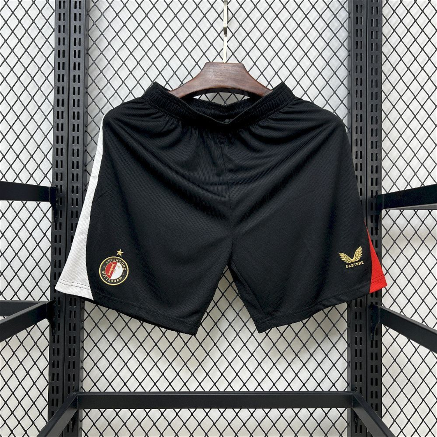 AlphaJersey-Feyenoord 25-26 Home Black Shorts - Fans Version