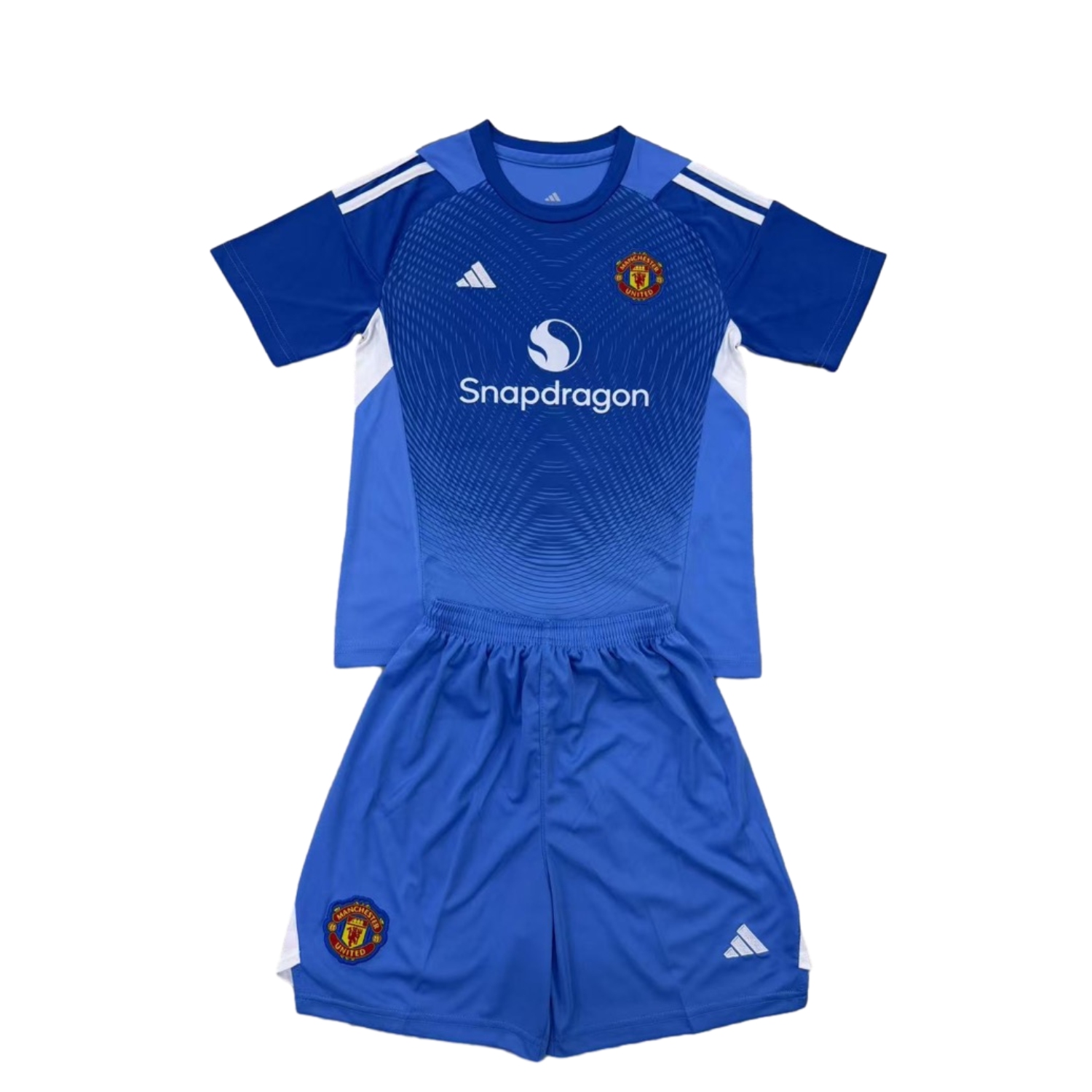 AlphaJersey-Manchester United 2025 Blue Goalkeeper Men's Adult Jersey Set - Fans Version