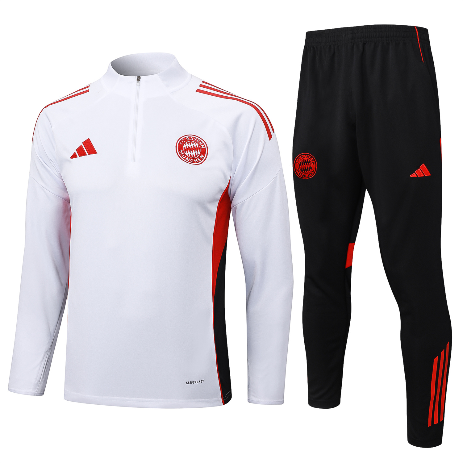 AlphaJersey-Bayern Munich 25-26 Long Sleeve Training Set - Dark Red