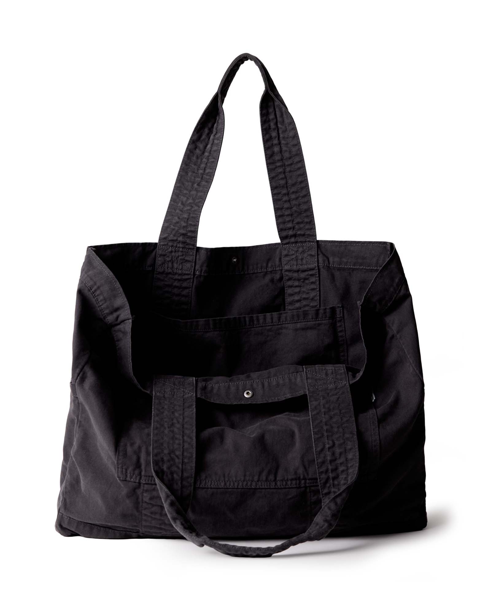 The Foundation Tote in Organic Faded Black | Modern Menswear by yycbvcnbmmnbm