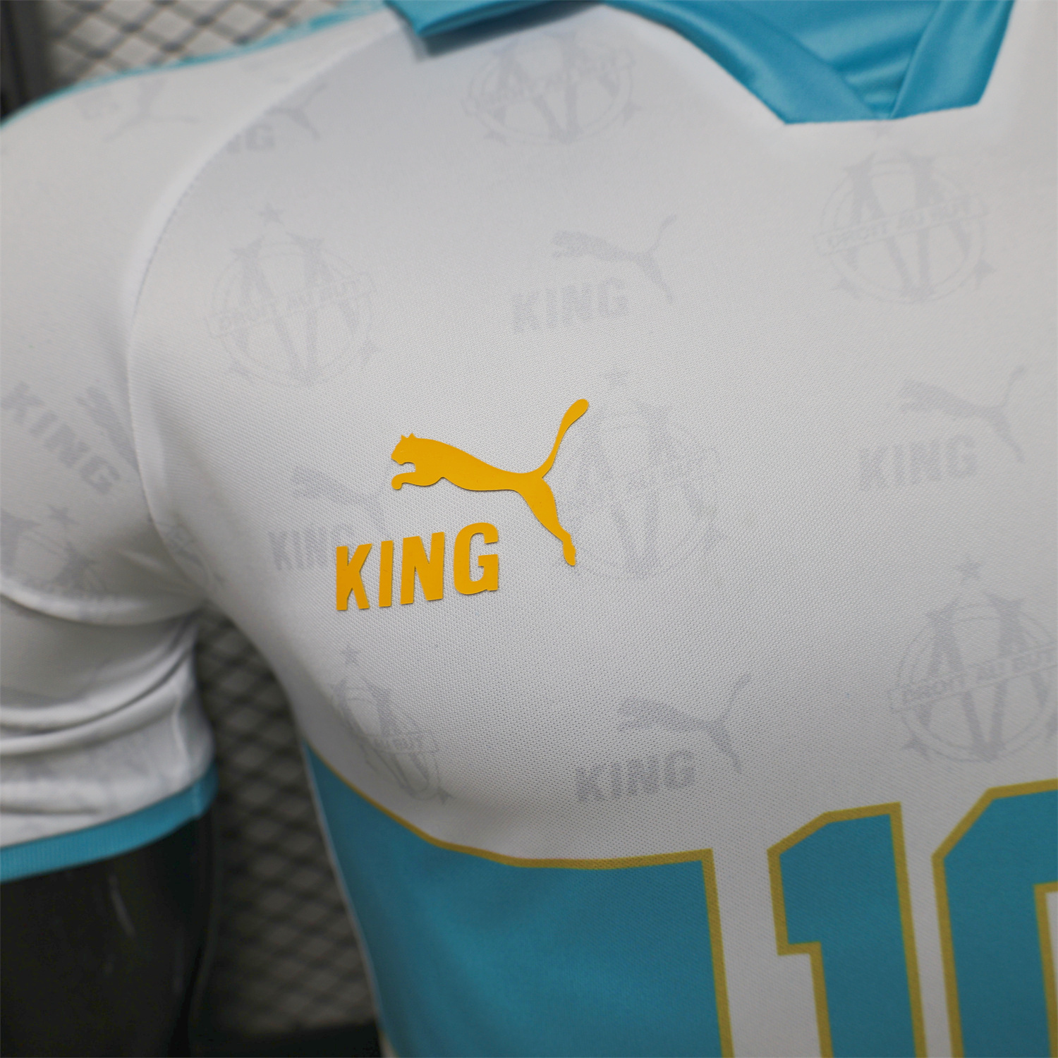 AlphaJersey-Marseille 25-26 Retro Style White Jersey -Player Version