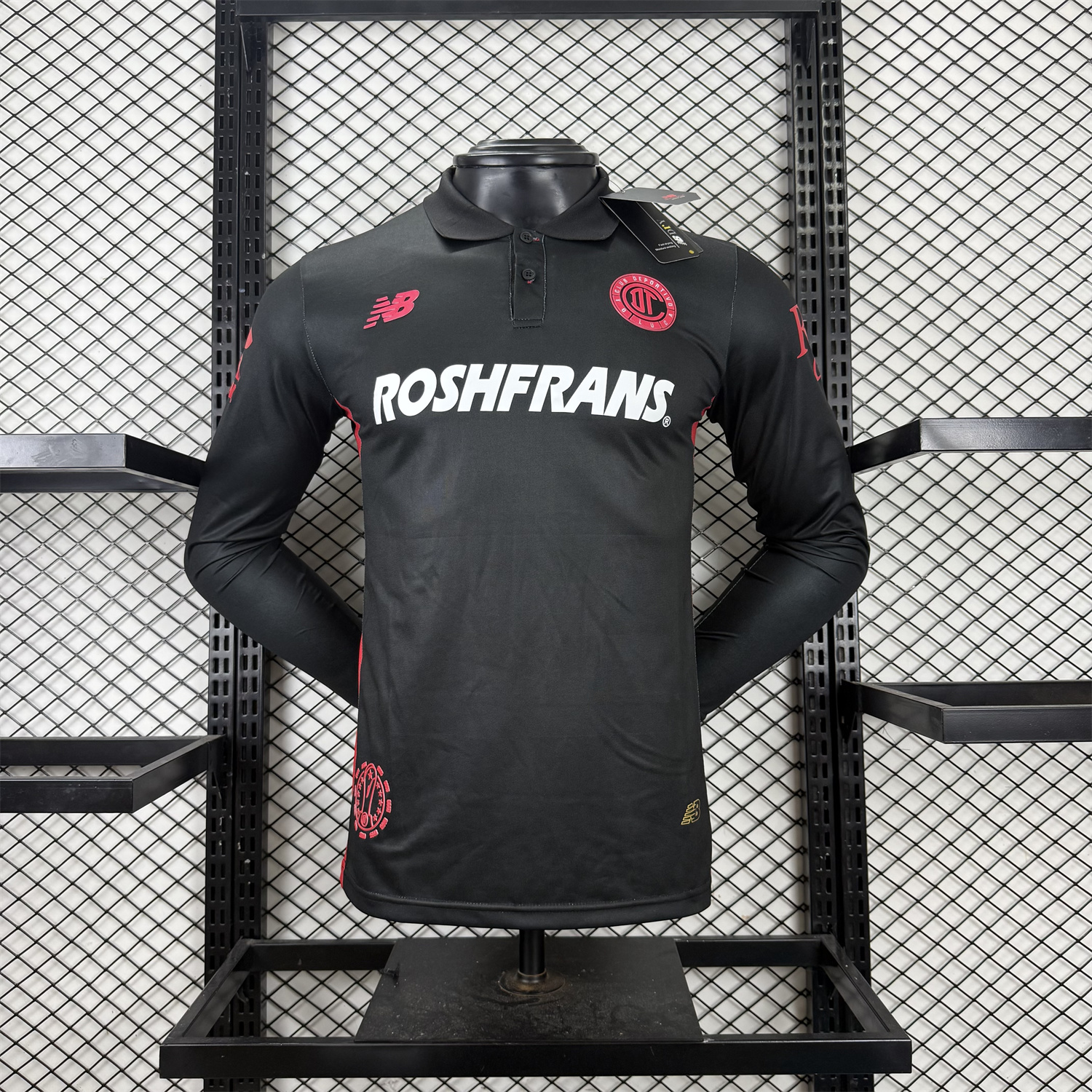 AlphaJersey-Toluca 25-26 Third Black Long Sleeves Jersey - Player Version