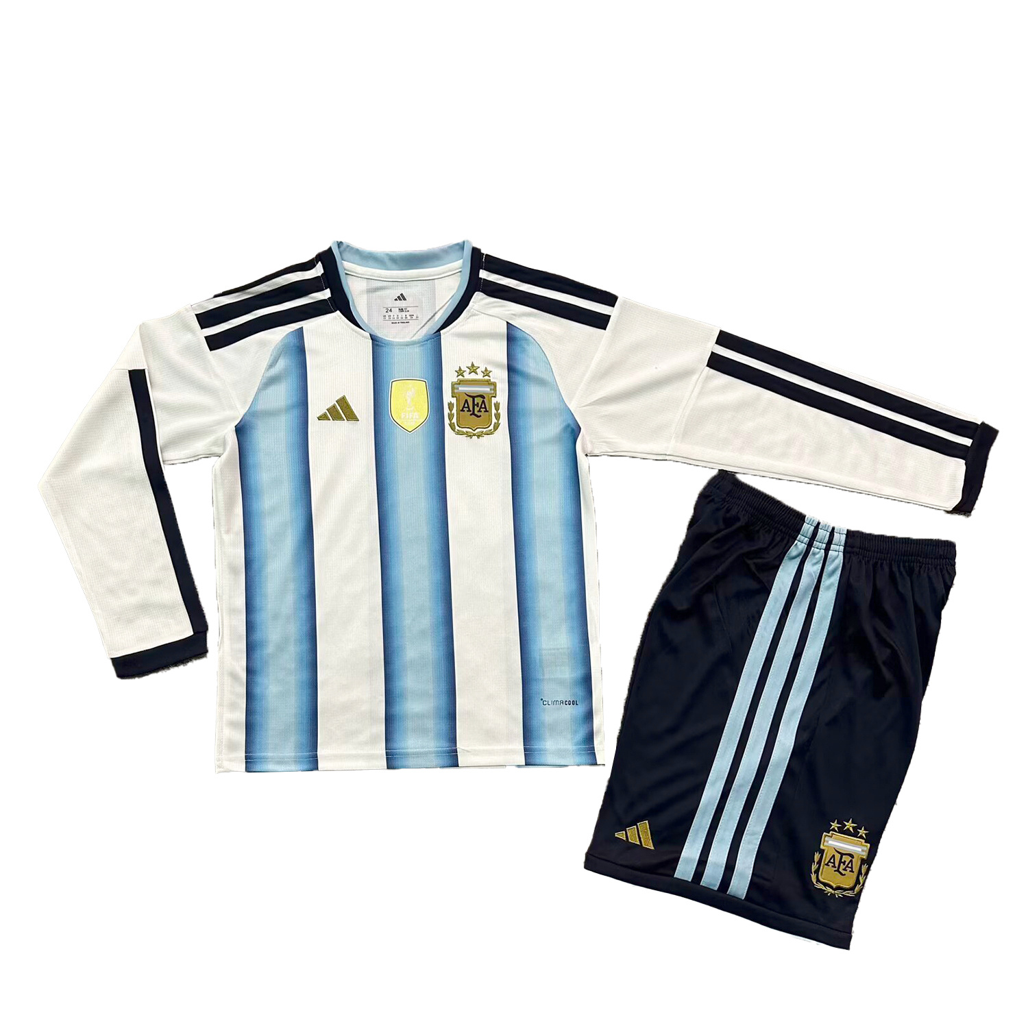 AlphaJersey-Argentina 2026 Home Long Sleeves Kids Kit