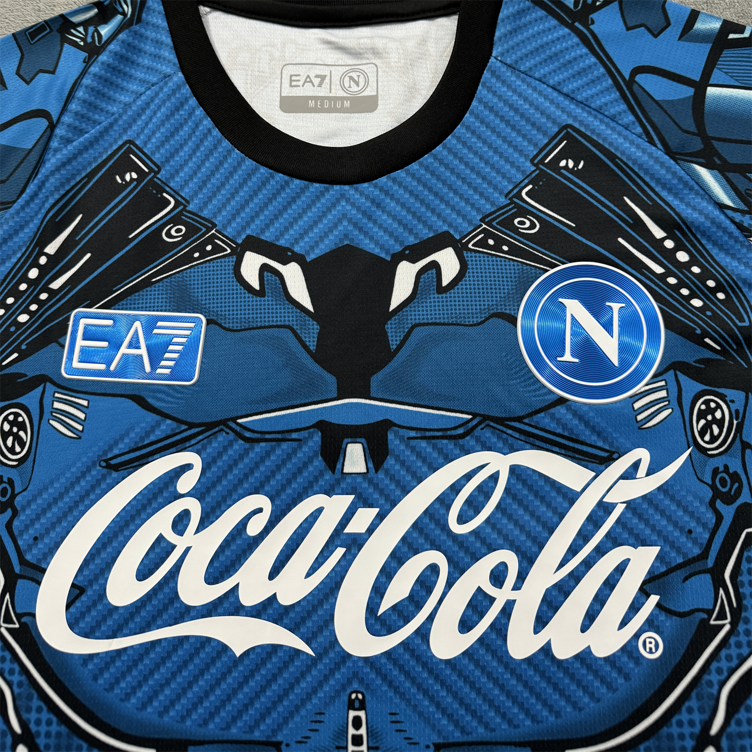 AlphaJersey-Napoli 25-26 Blue Mecha Training Jersey - Fans Version