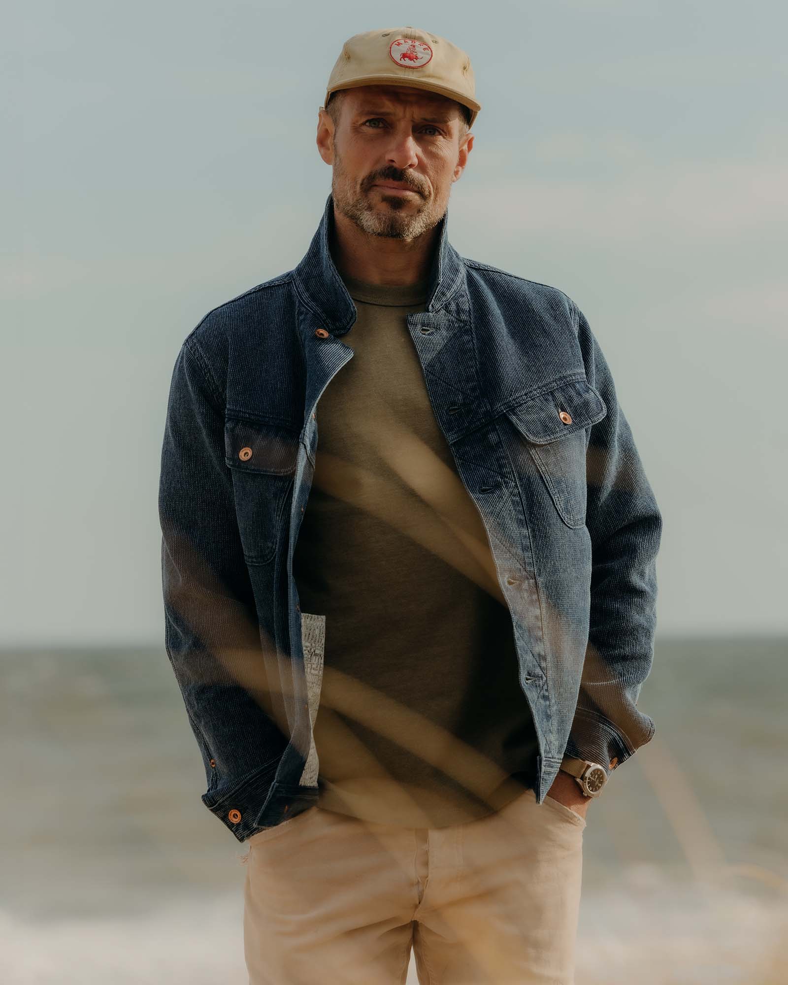 The Long Haul Jacket in Rinsed Indigo Waffle | Modern Menswear by yycbvcnbmmnbm