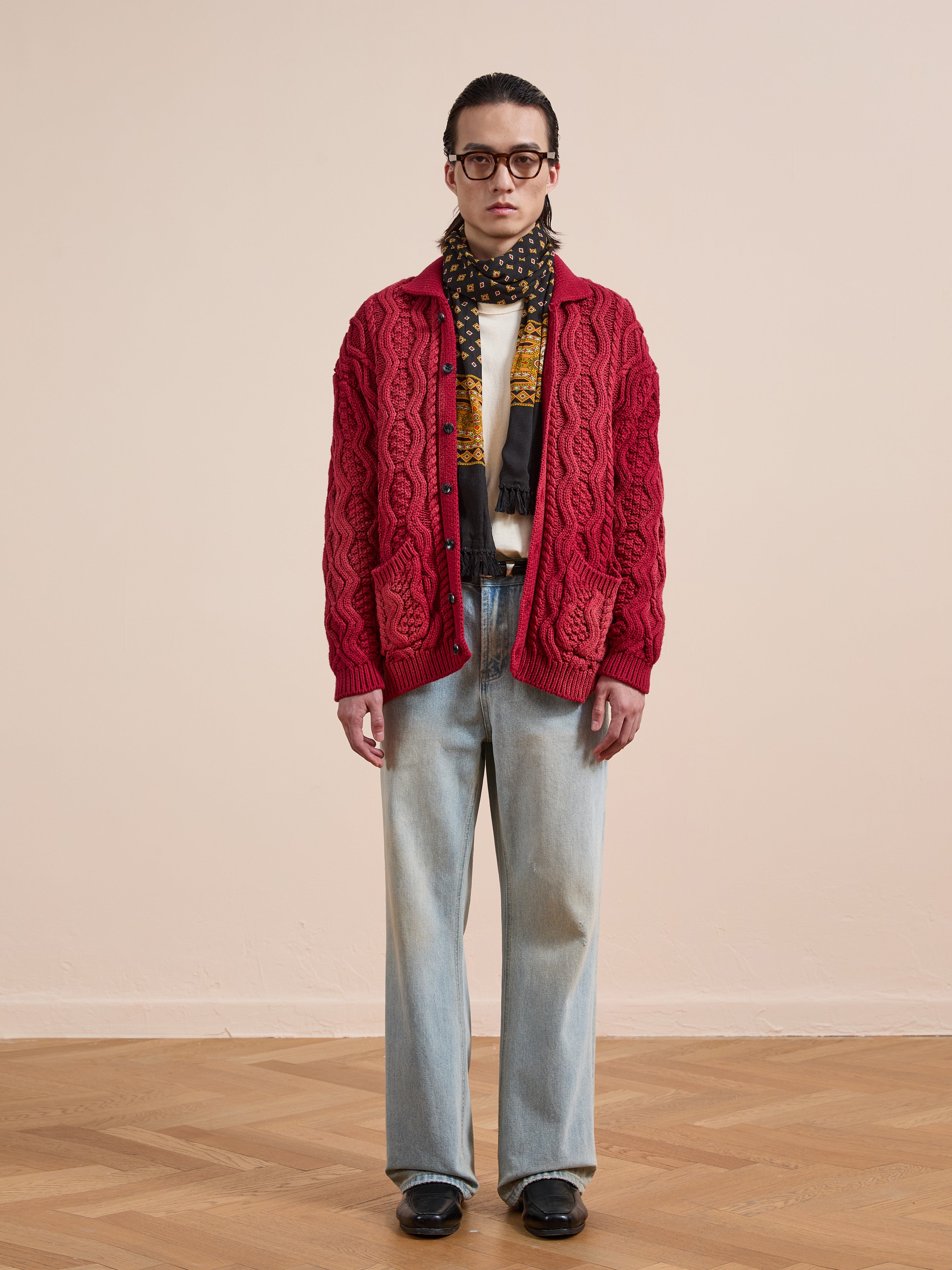 Cable Knit Buttoned Cardigan | Modern Menswear by yycbvcnbmmnbm