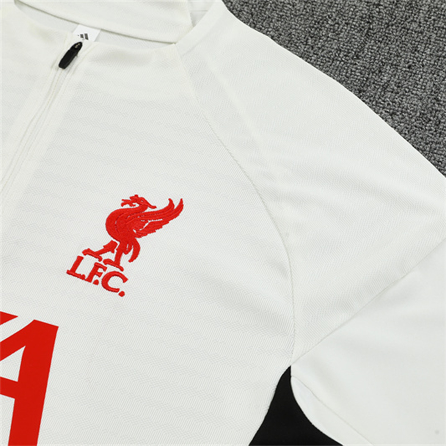 AlphaJersey-Liver.pool 25-26 Kids Long Sleeve Training Set - Player Version - White Top & Black Pants