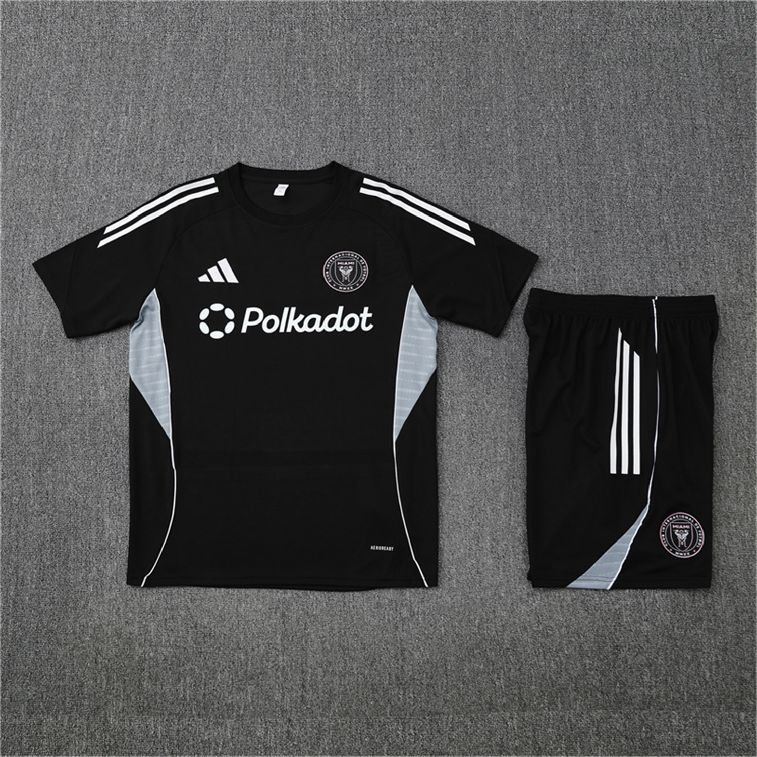 AlphaJersey-INT M.A.M 25-26 Short-Sleeve Training Set - Black Top and Shorts