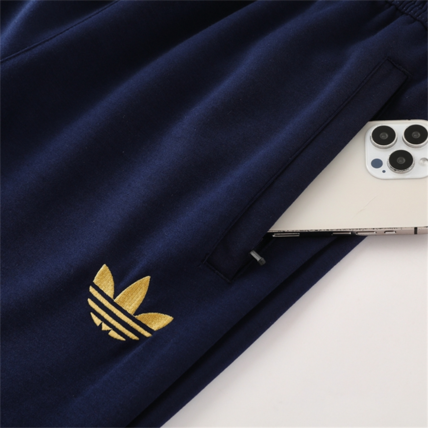 AlphaJersey-Real Madrid 25-26 Originals Varsity Hoodie Set - Deep Blue Hoodie and Pants